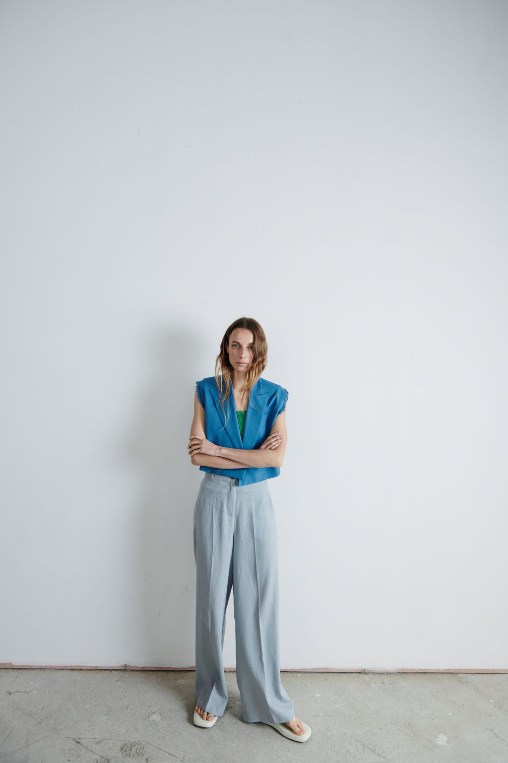 Chaqueta Mombasa Lino Índigo