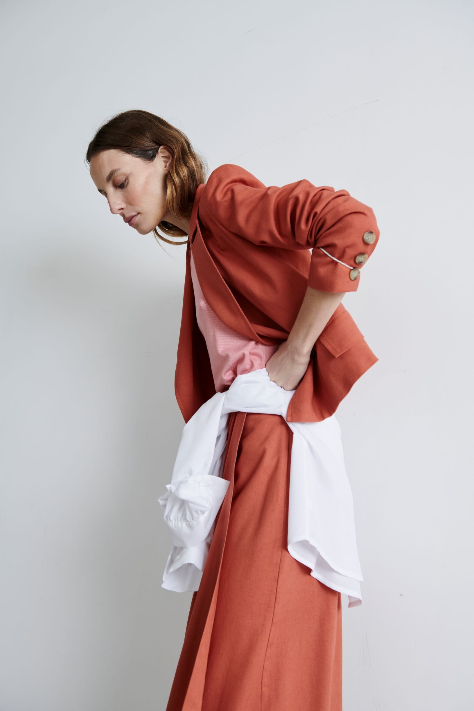 Falda Santos Lino Naranja