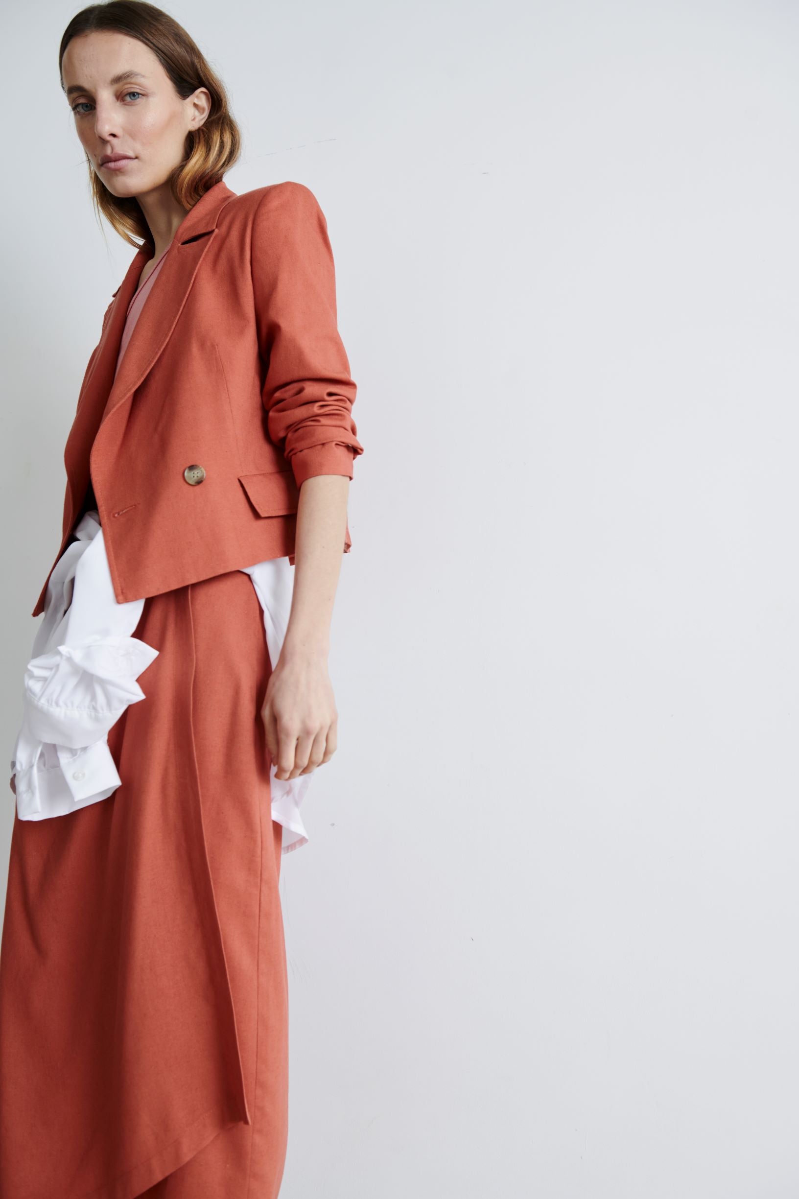 Falda Santos Lino Naranja