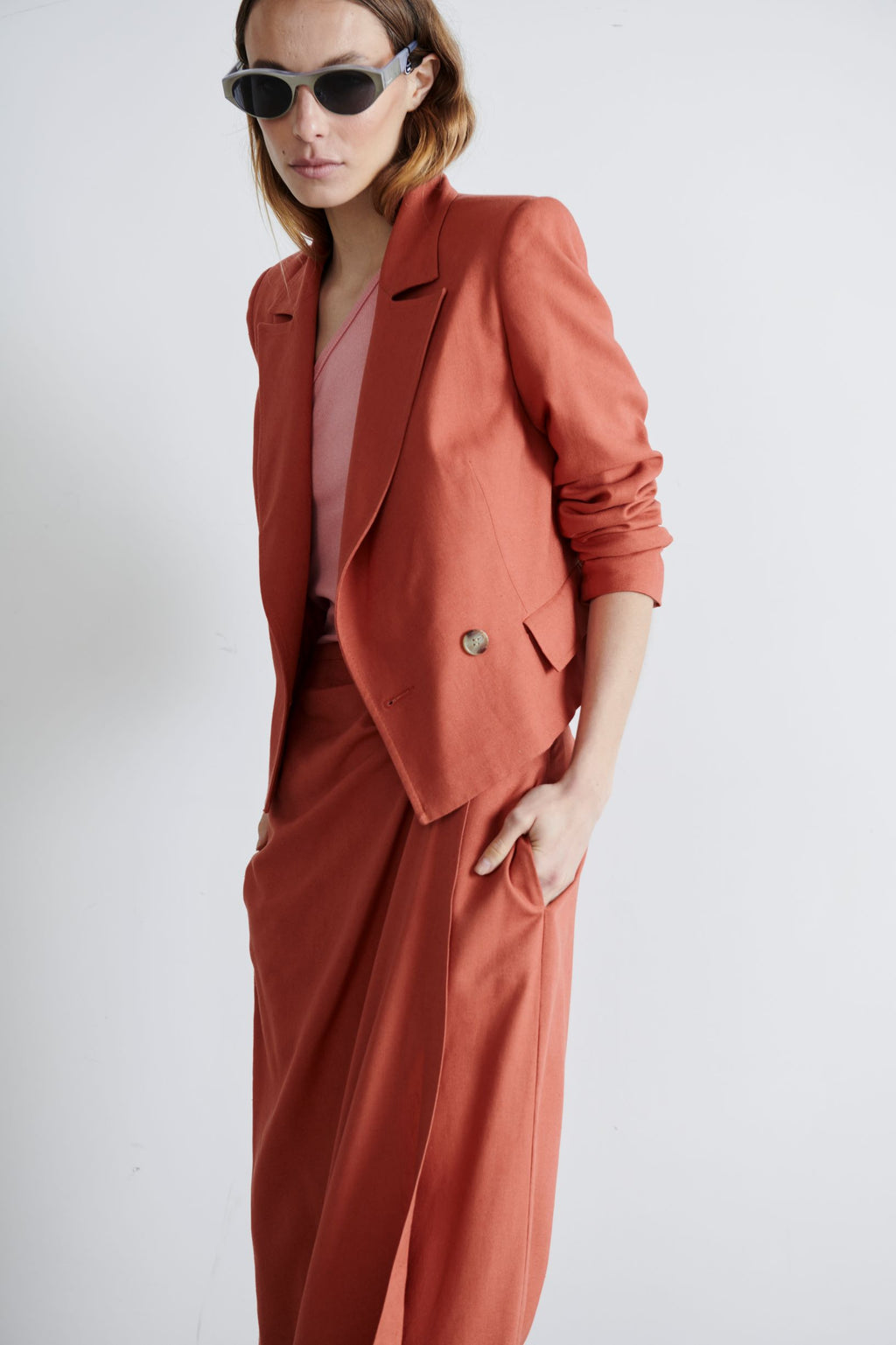 Falda Santos Lino Naranja