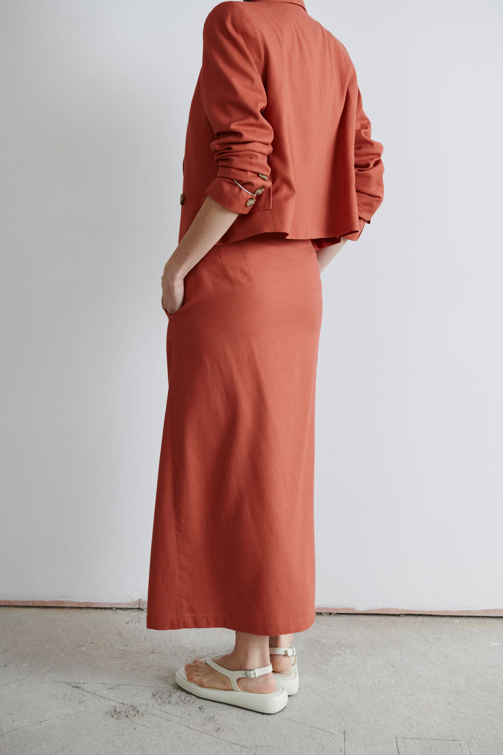 Falda Santos Lino Naranja