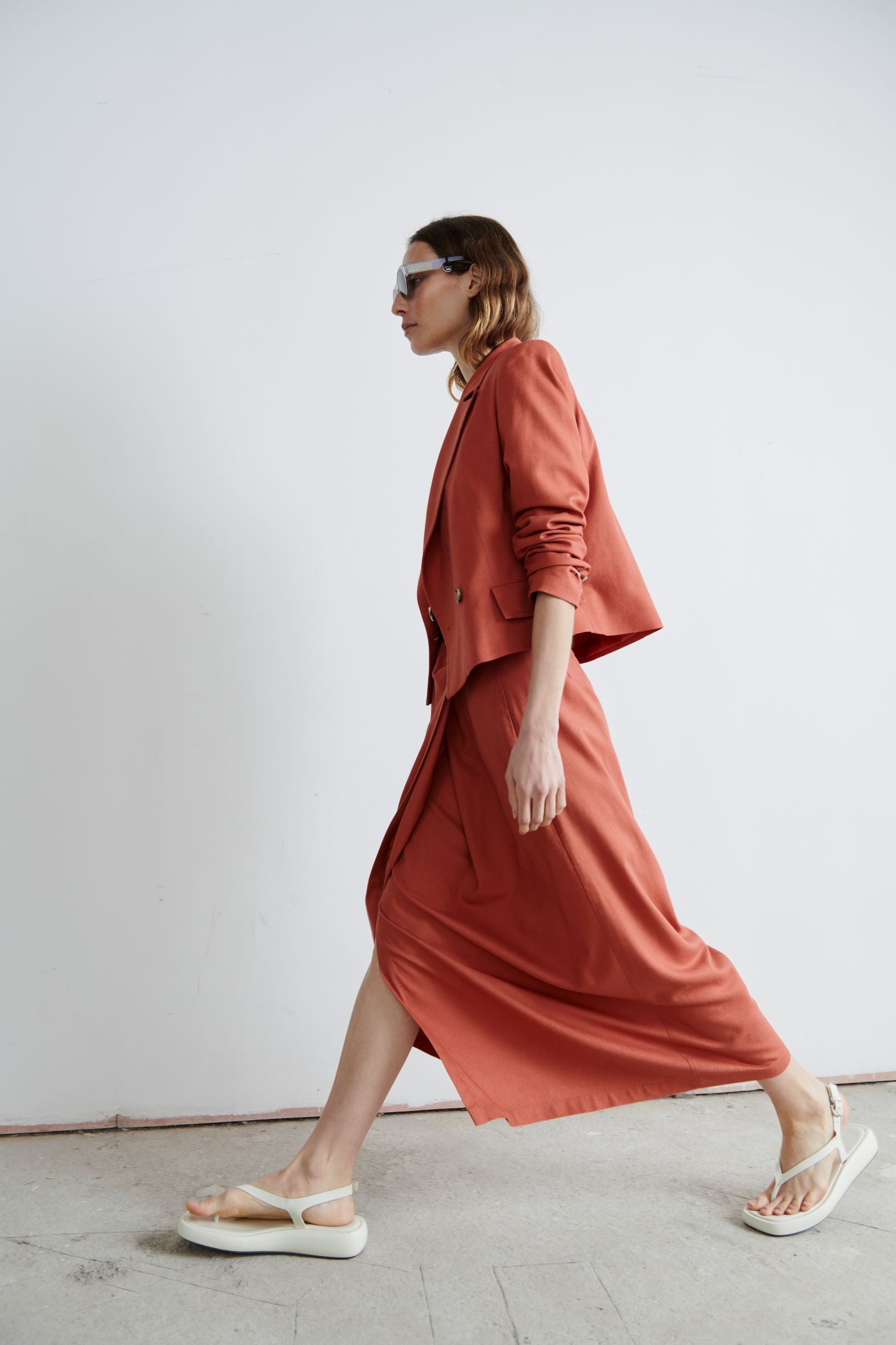 Falda Santos Lino Naranja