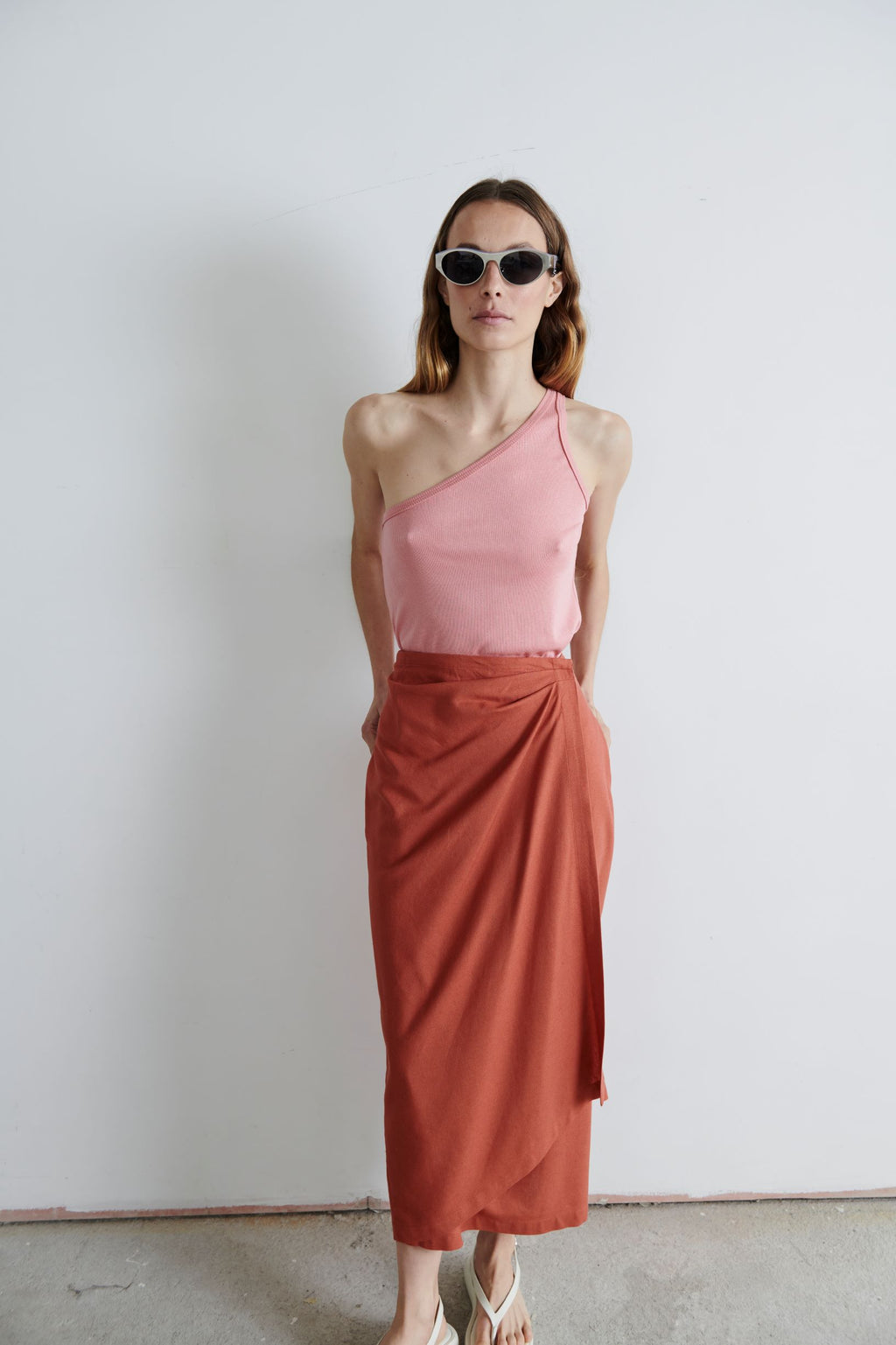 Falda Santos Lino Naranja