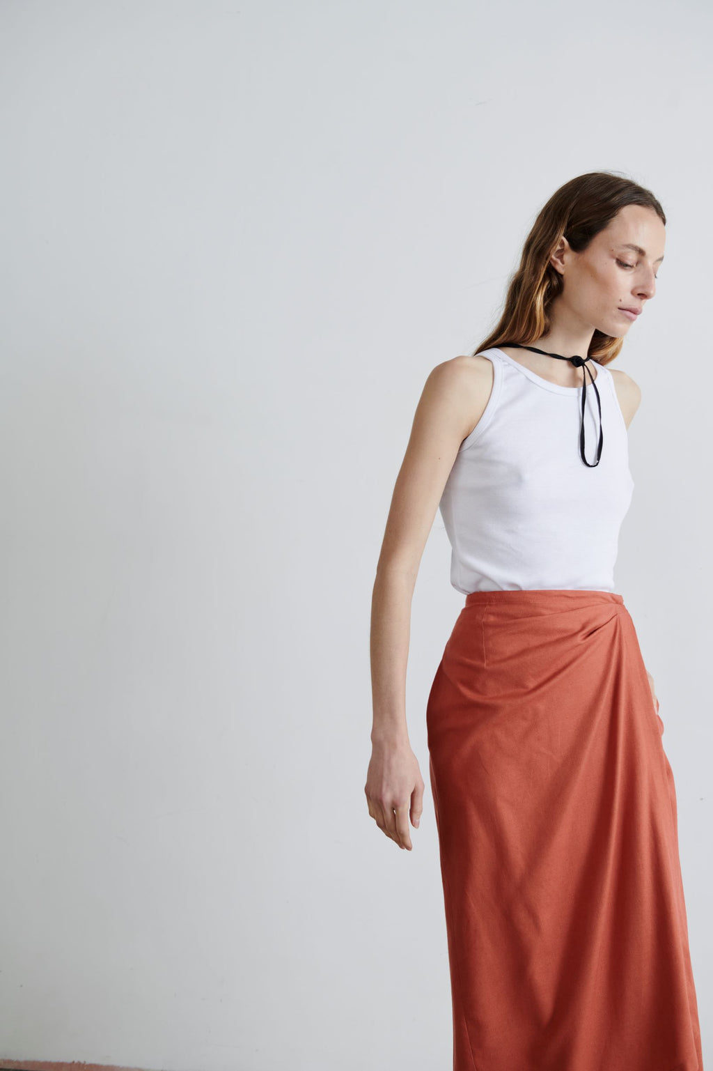 Falda Santos Lino Naranja