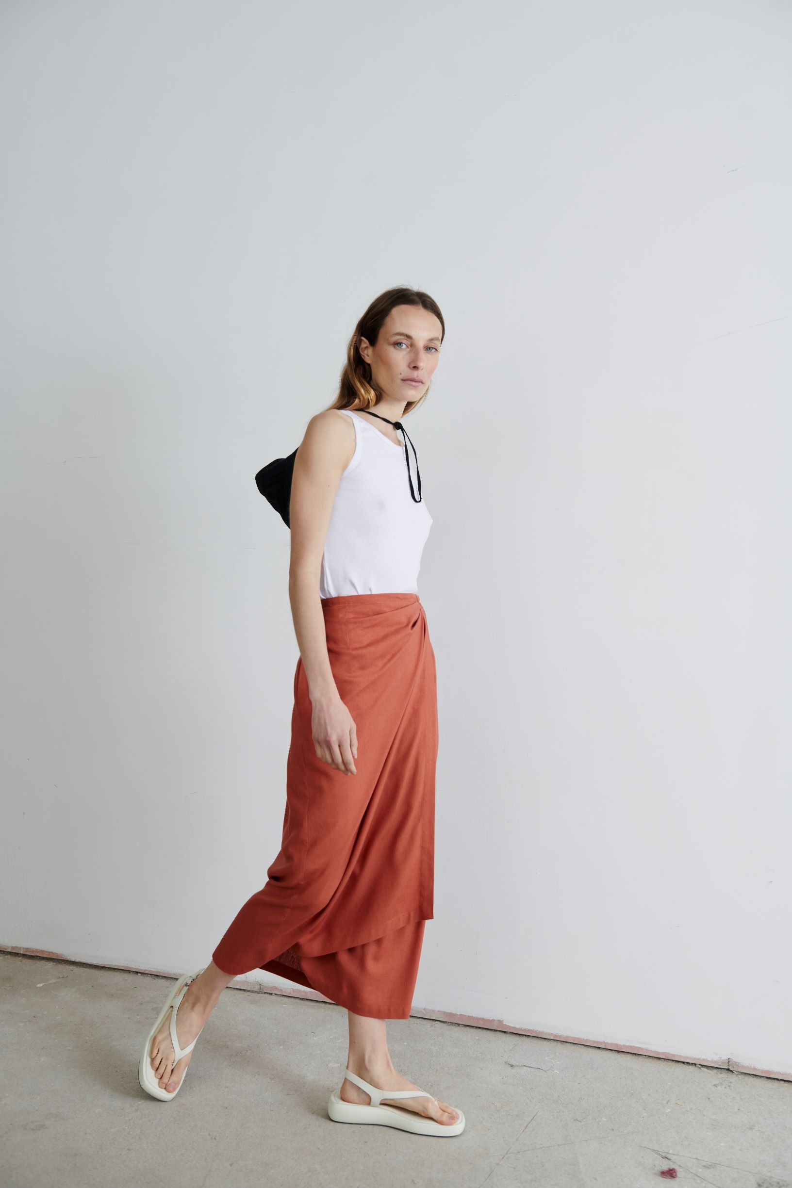 Falda Santos Lino Naranja