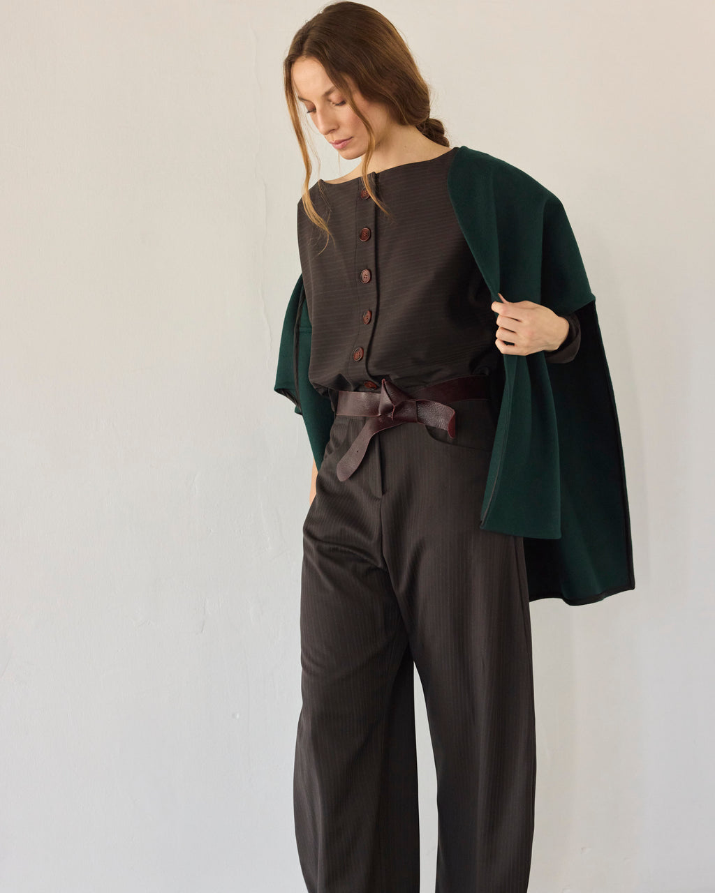 Chaquetilla Bouquete Listada Café