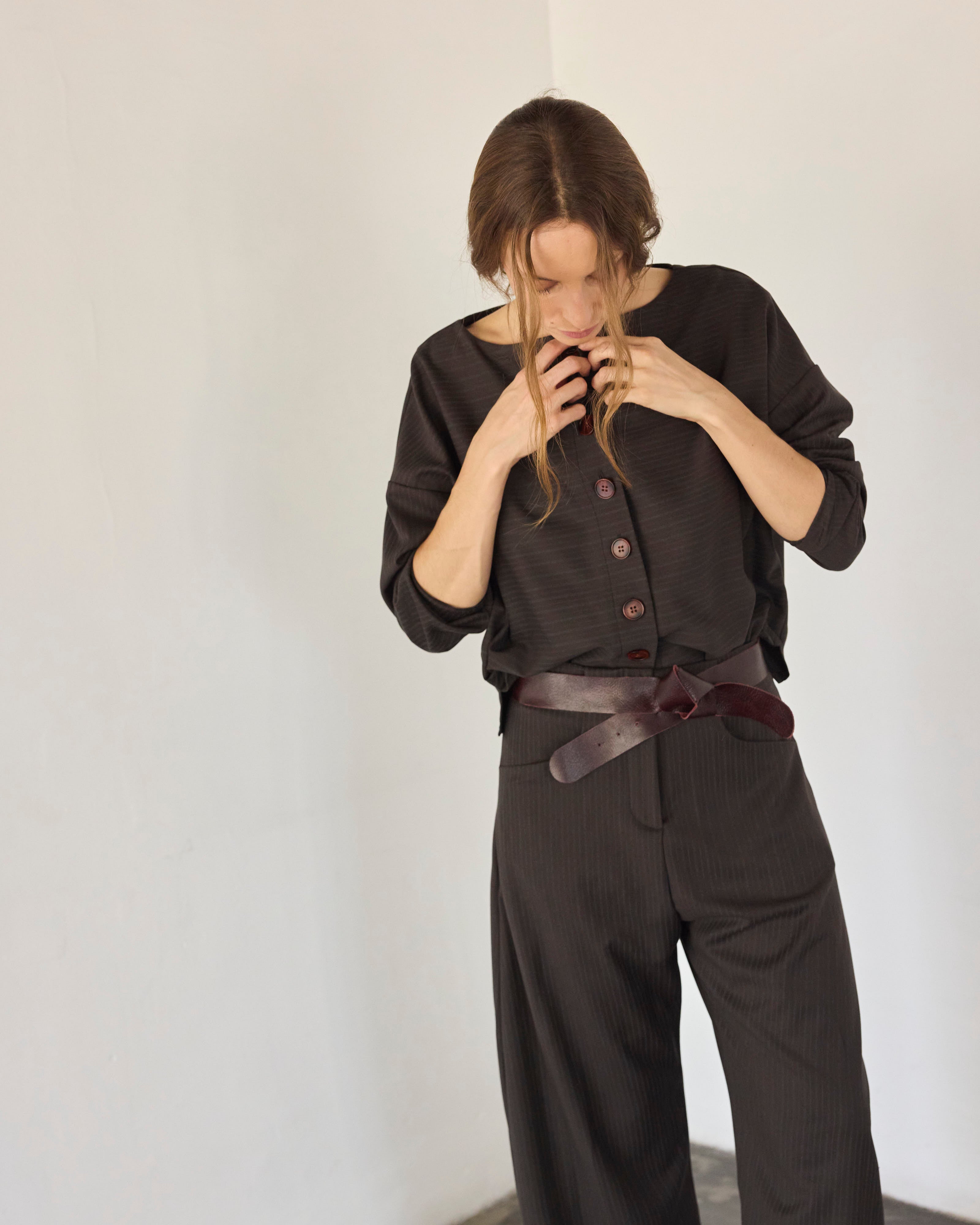 Chaquetilla Bouquete Listada Café