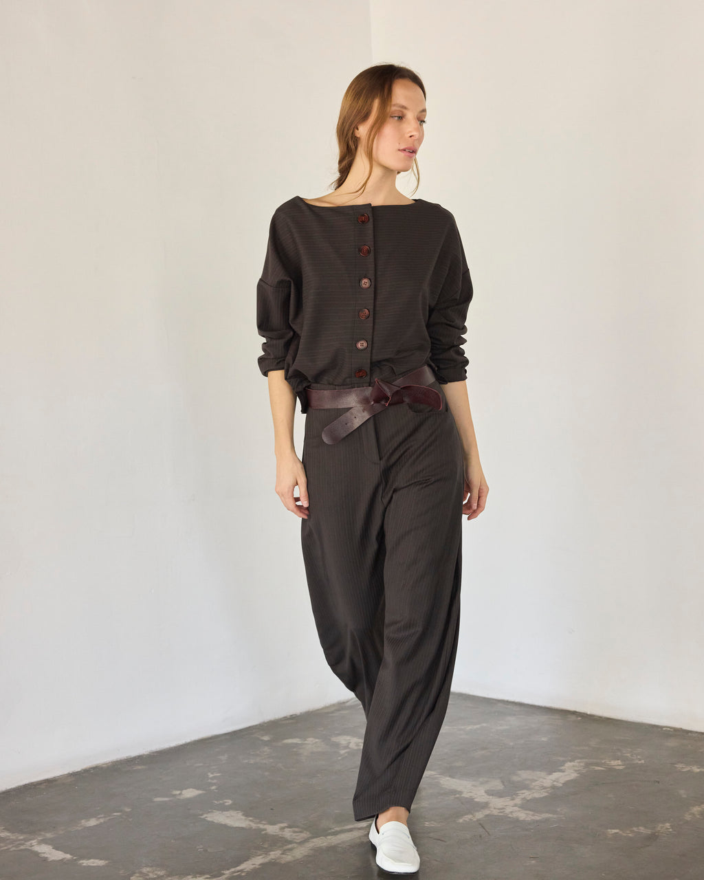 Chaquetilla Bouquete Listada Café