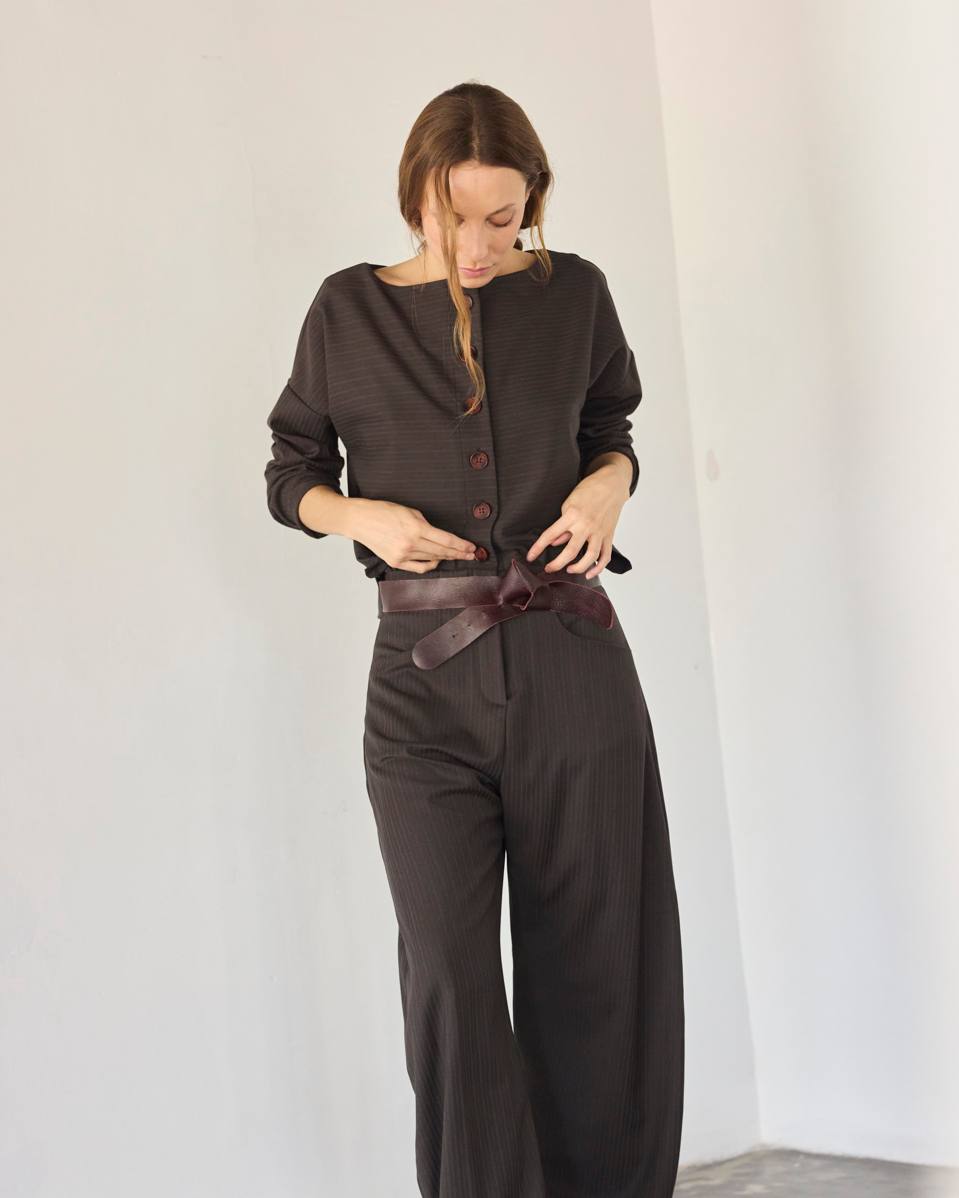 Cinturón Palmarosa Burdeo 100% Cuero