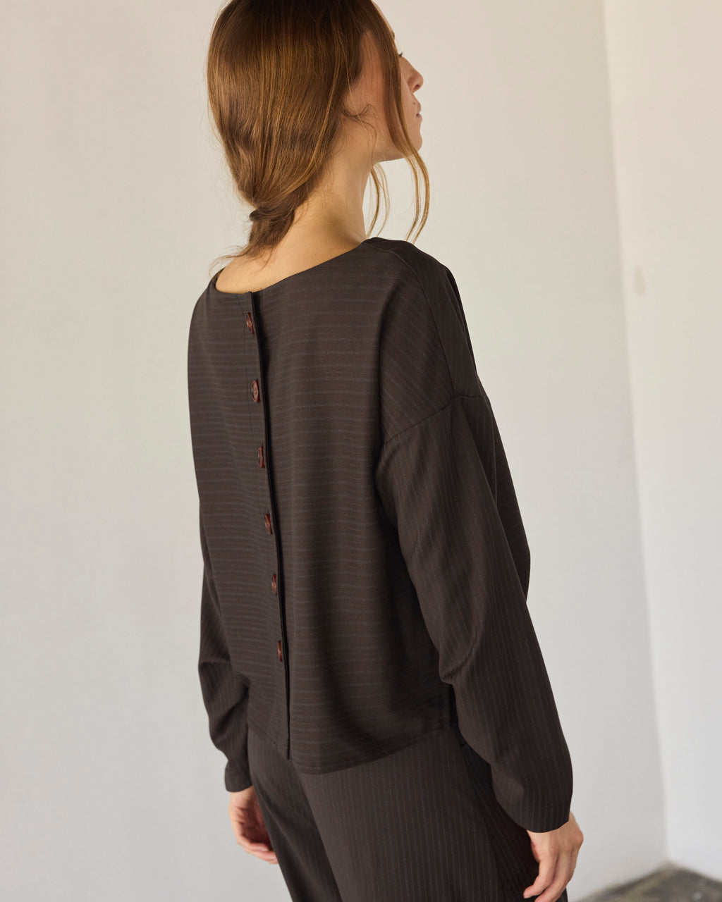 Chaquetilla Bouquete Listada Café