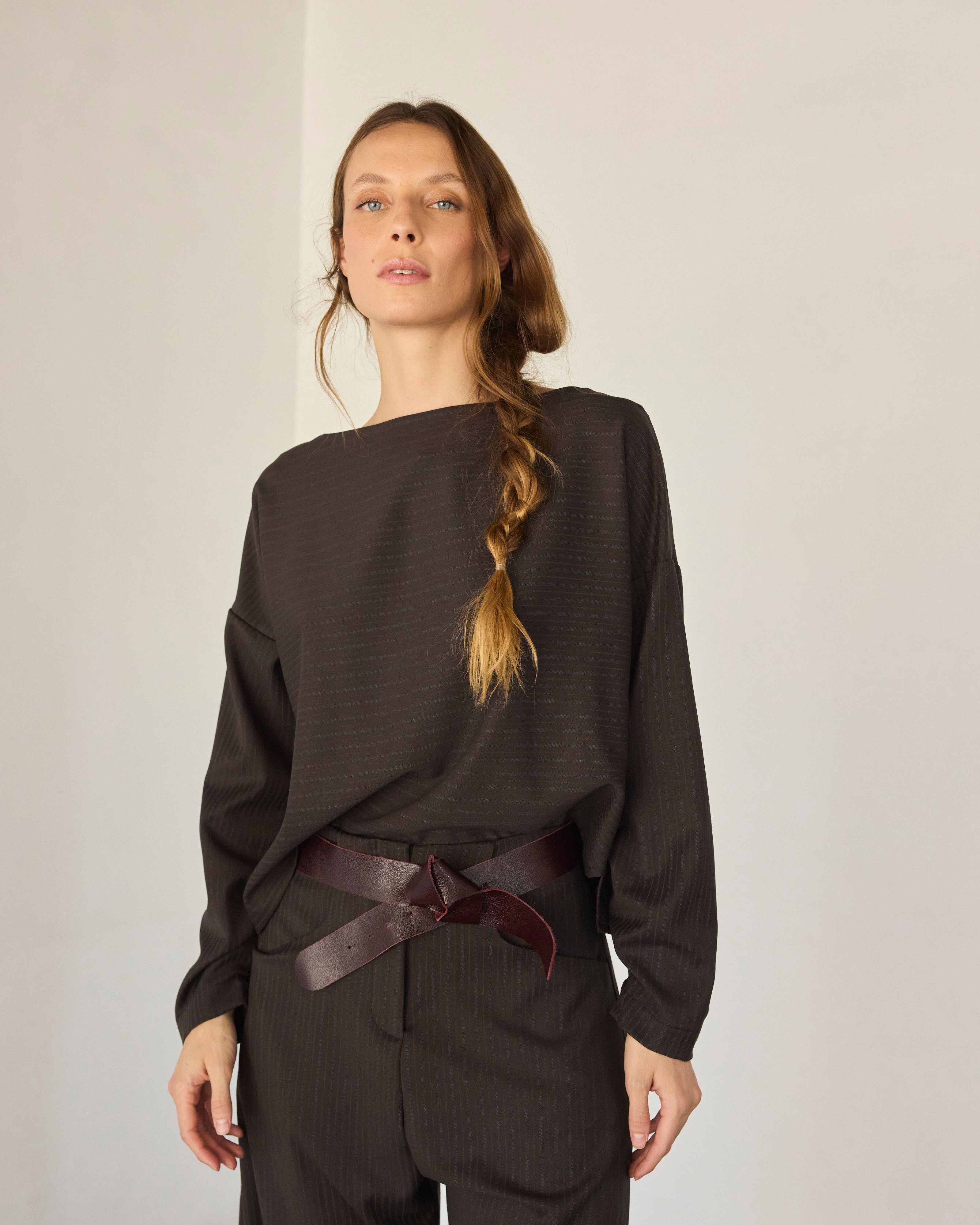 Cinturón Palmarosa Burdeo 100% Cuero