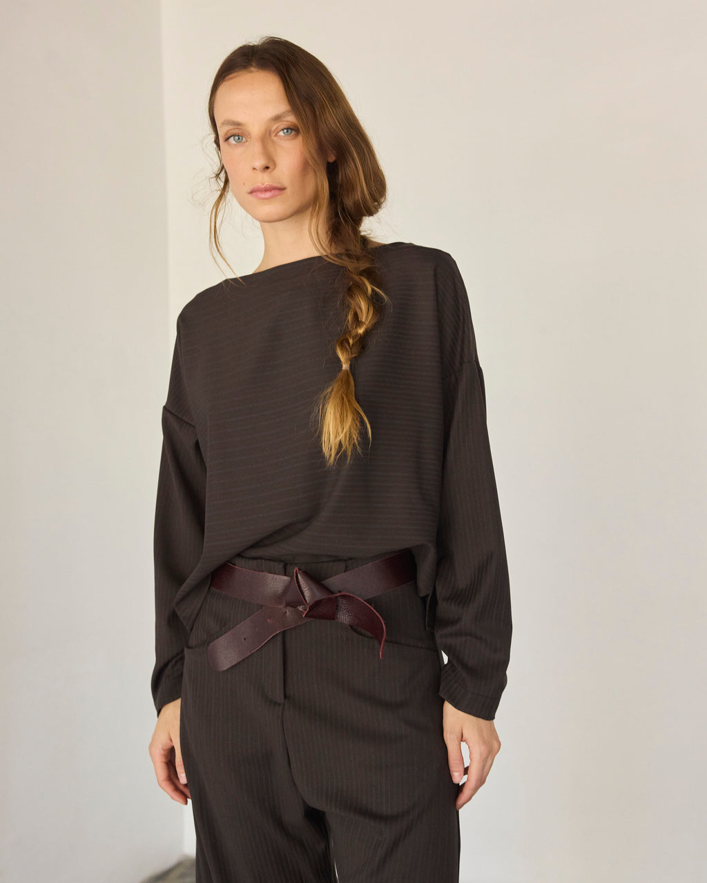 Chaquetilla Bouquete Listada Café