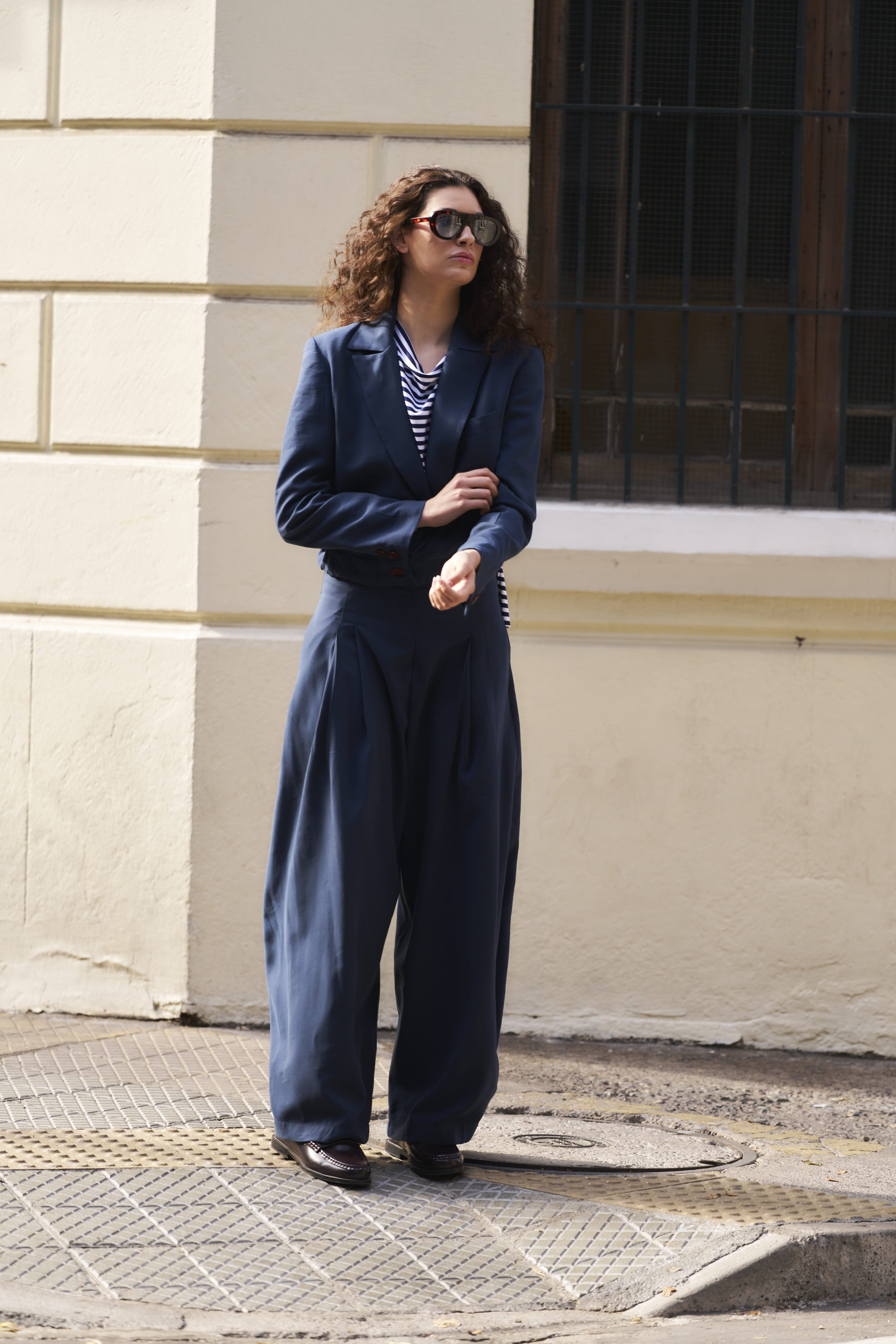 Blazer Bomber Maille Navy