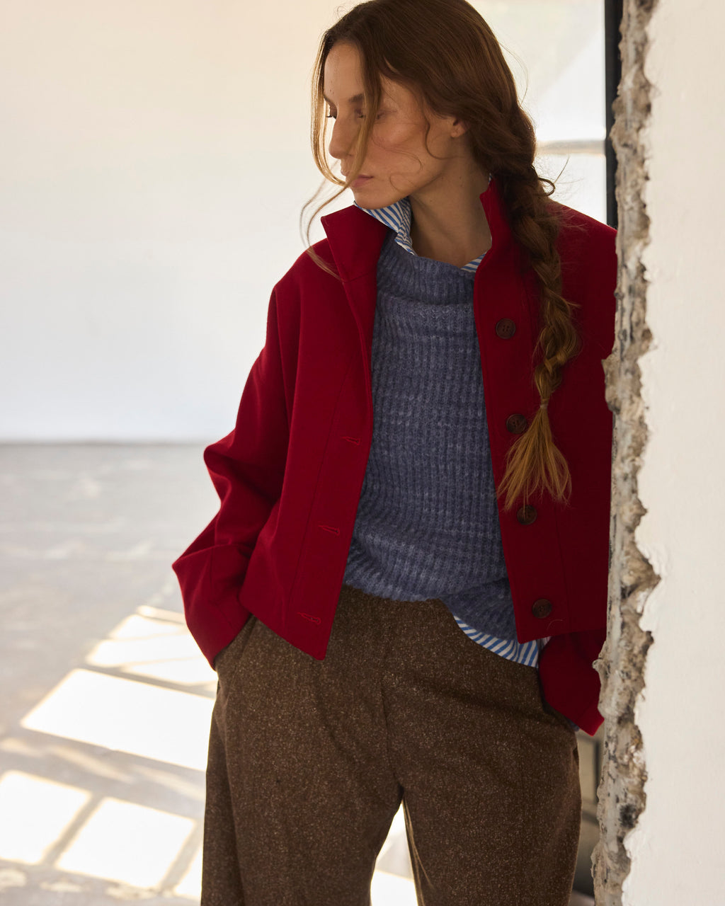 Pantalón Tiger Italian Virgin Wool Salpimienta Café