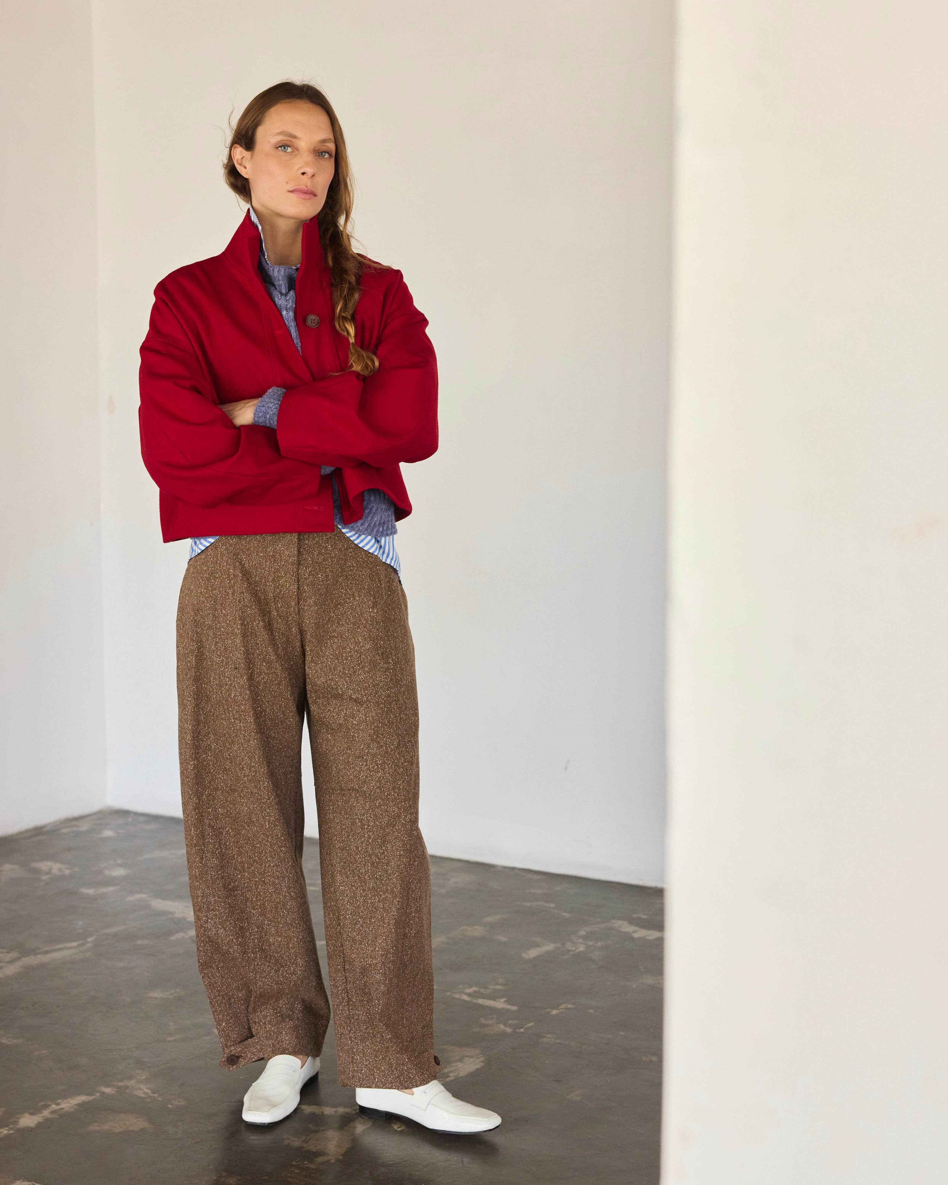 Pantalón Tiger Italian Virgin Wool Salpimienta Café