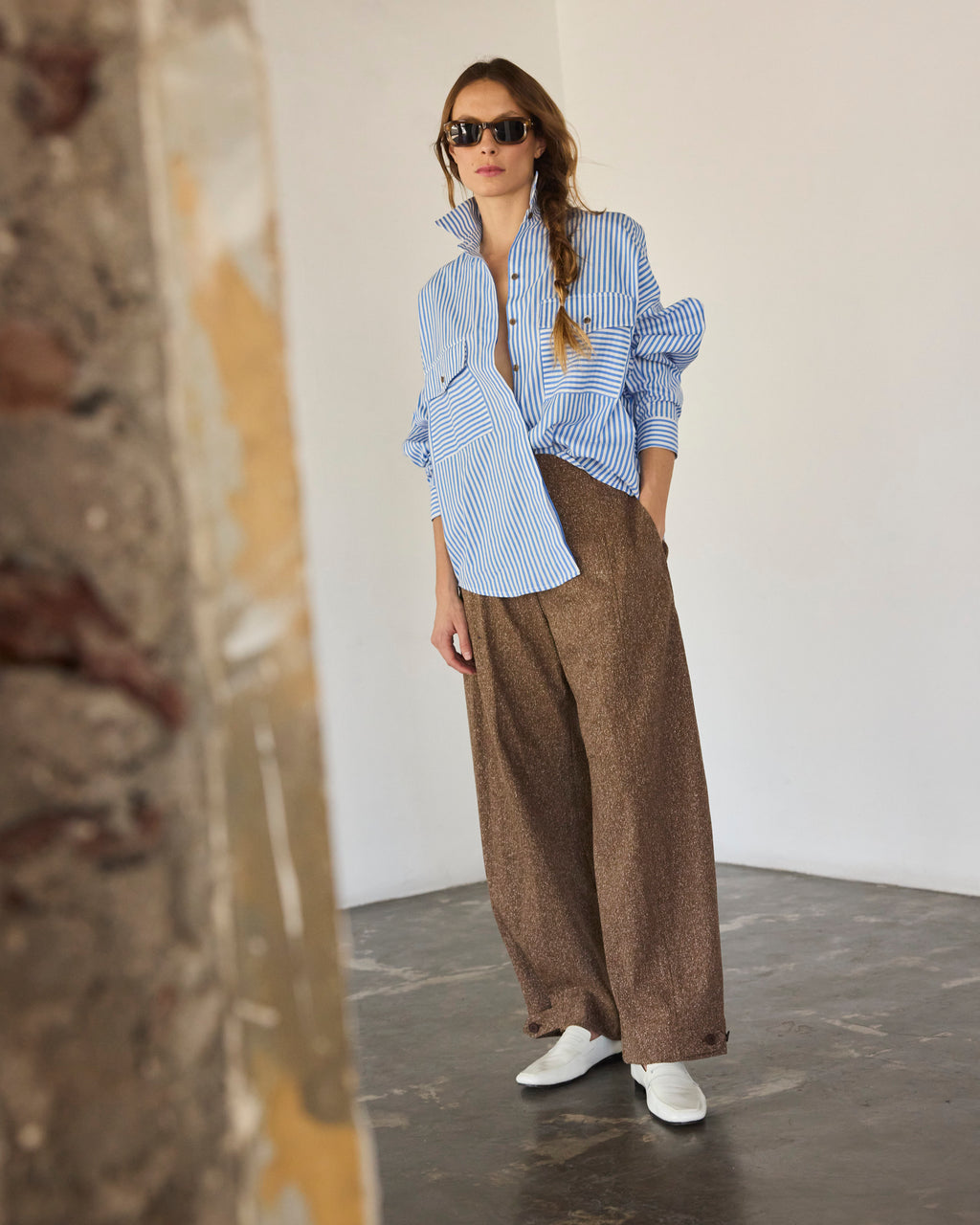 Pantalón Tiger Italian Virgin Wool Salpimienta Café