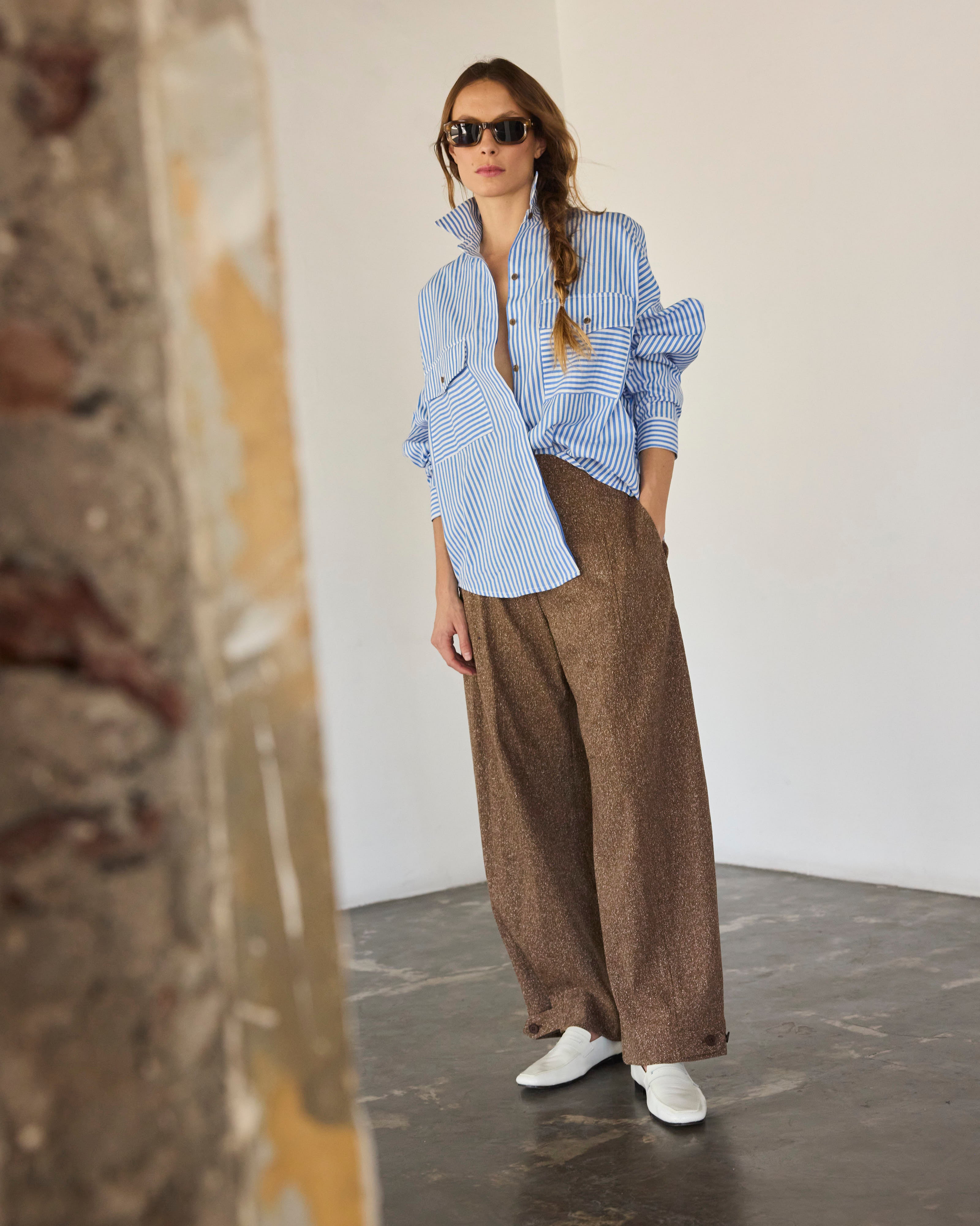 Pantalón Tiger Italian Virgin Wool Salpimienta Café