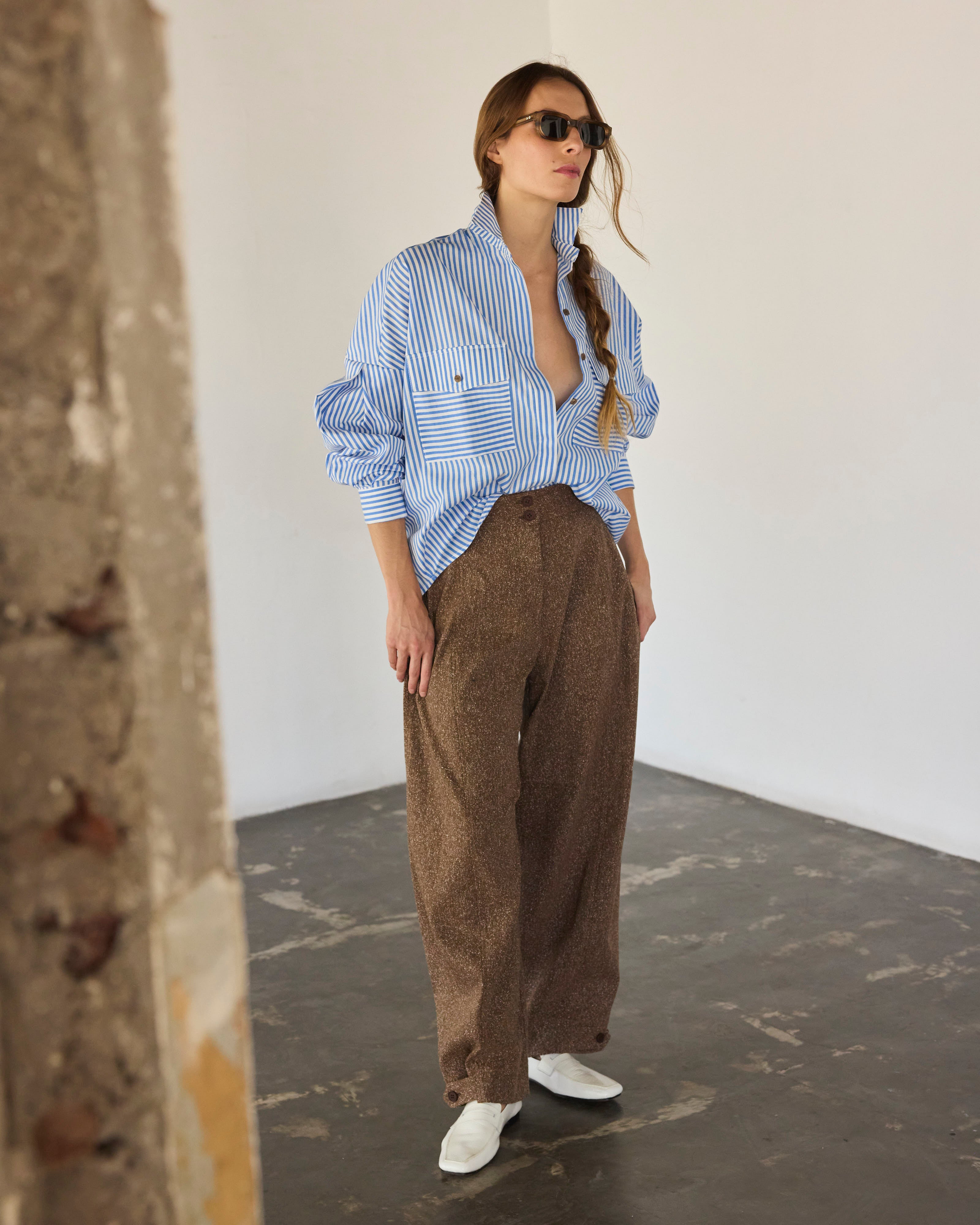 Pantalón Tiger Italian Virgin Wool Salpimienta Café