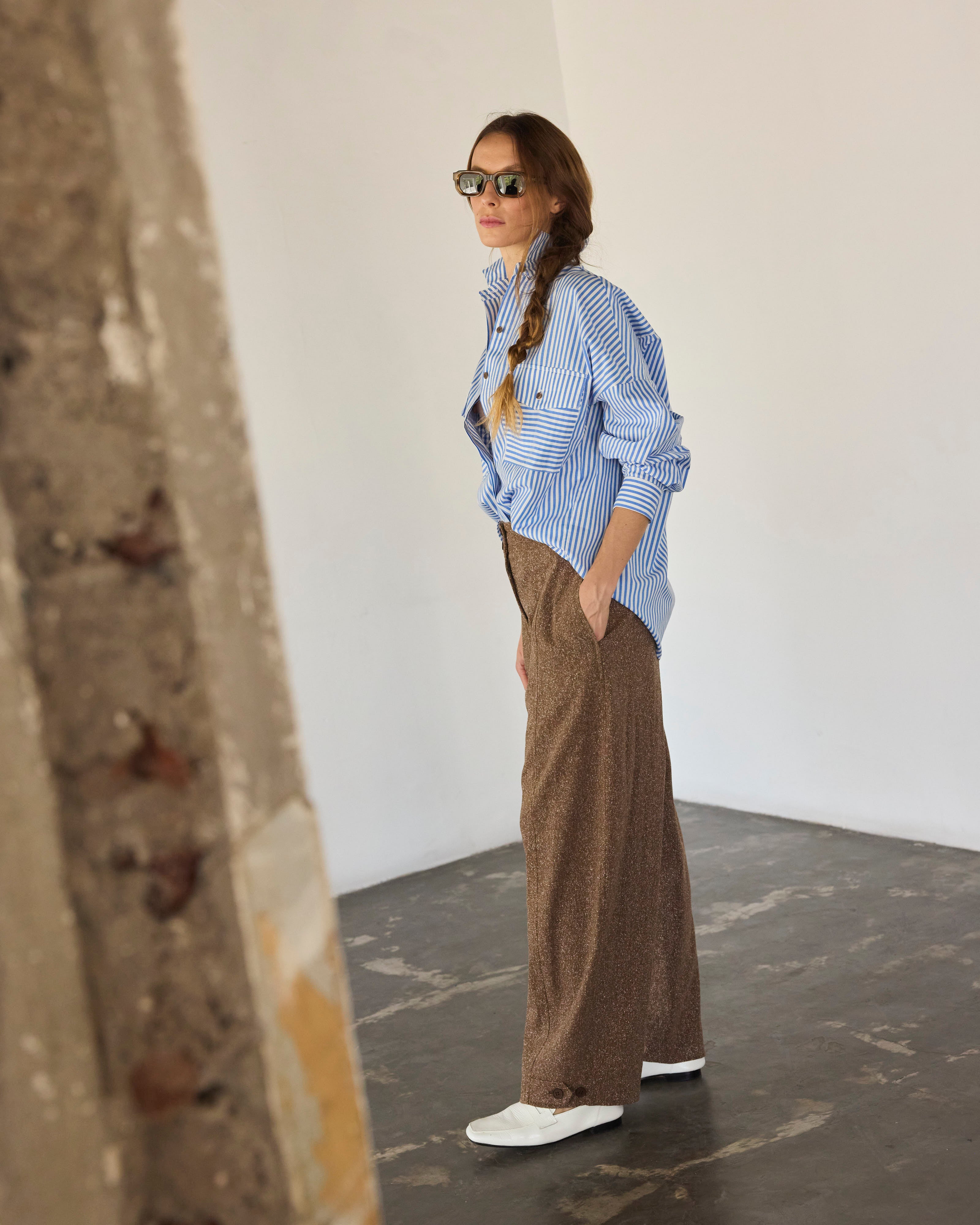 Pantalón Tiger Italian Virgin Wool Salpimienta Café