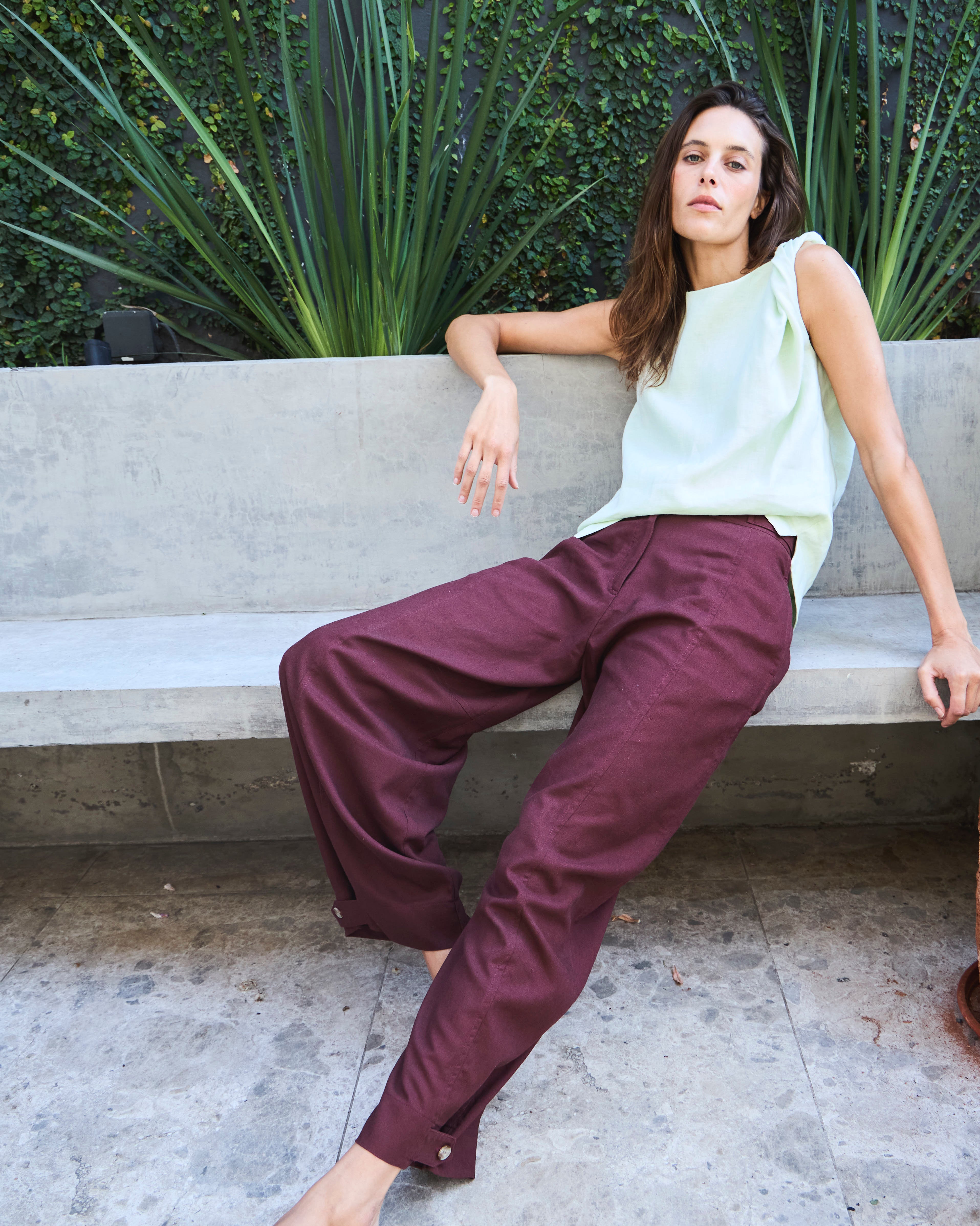 Pantalón Tiger Lino Carmenere