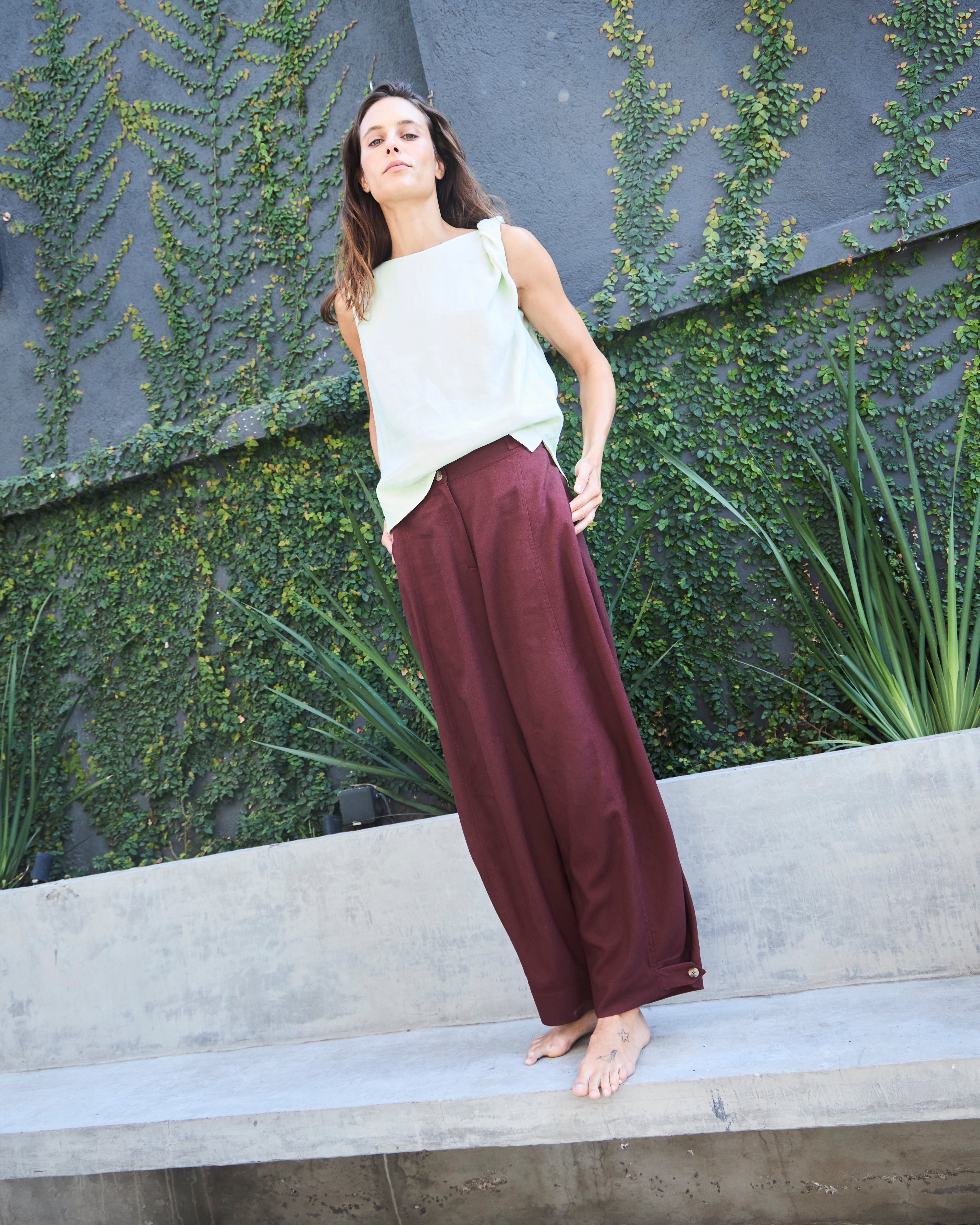 Pantalón Tiger Lino Carmenere