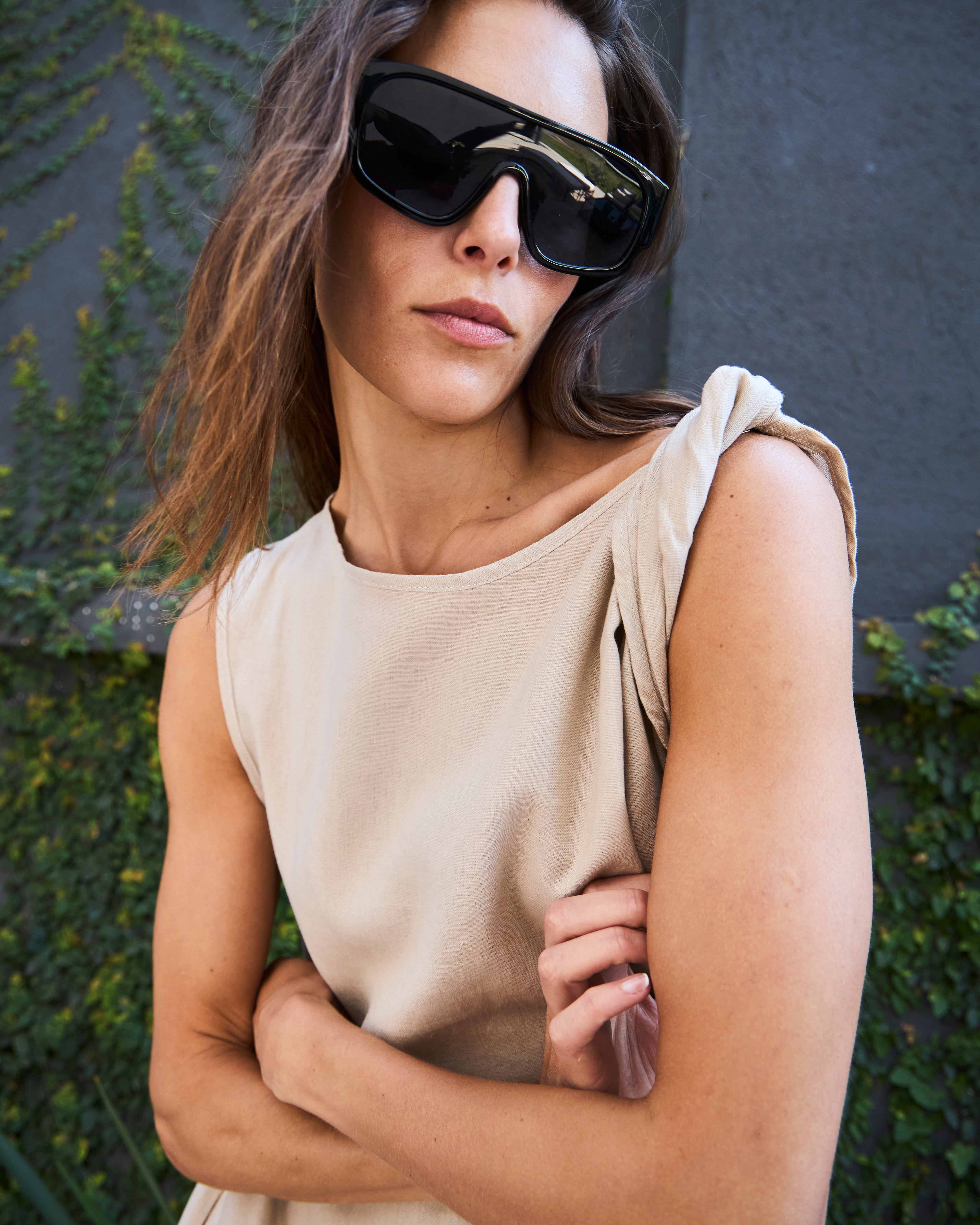 Vestido Coeur Lino Beige