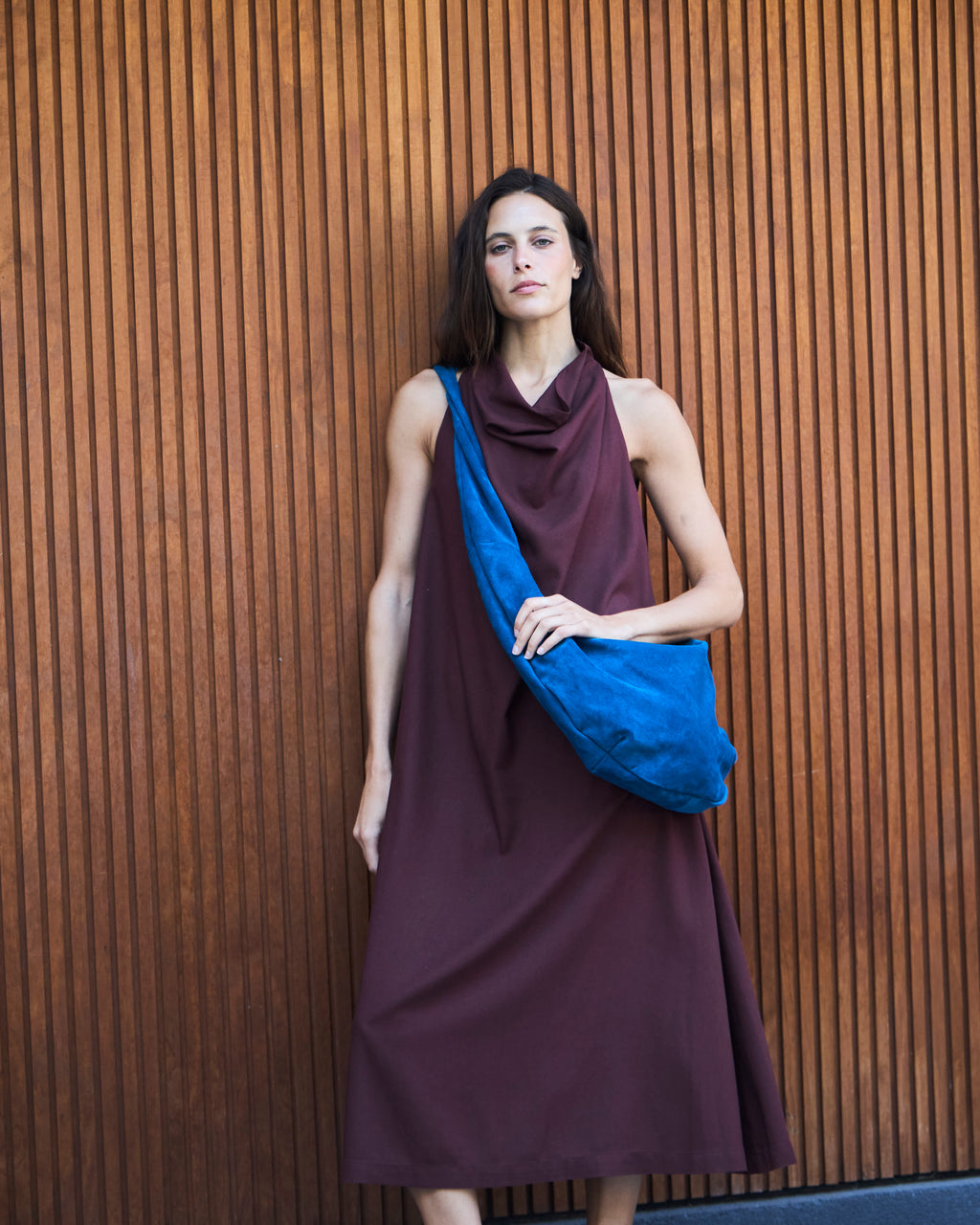 Cartera Cruzada Courbe 100% Reno Azul