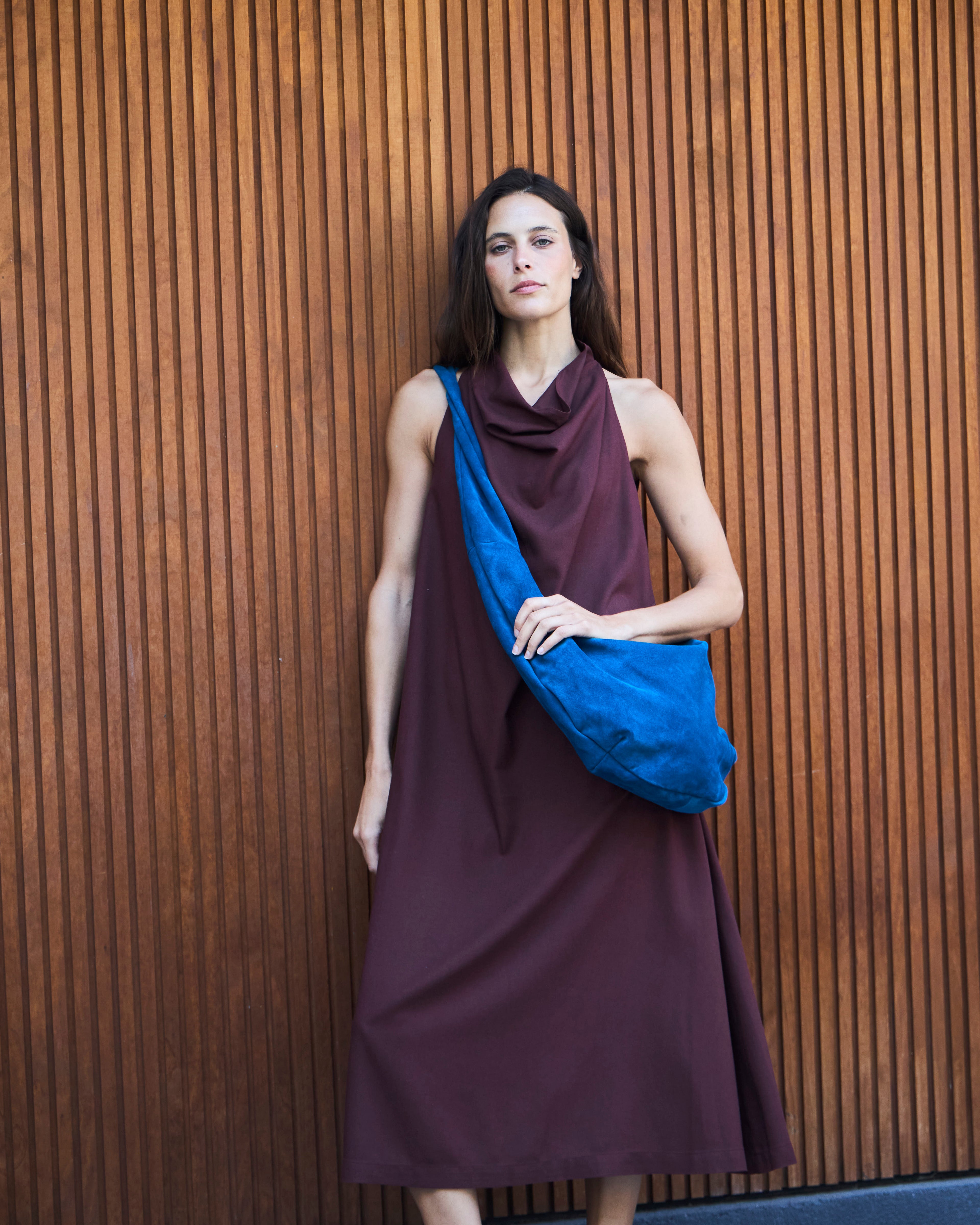 Cartera Cruzada Courbe 100% Reno Azul