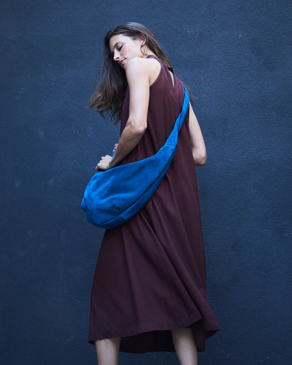 Cartera Cruzada Courbe 100% Reno Azul