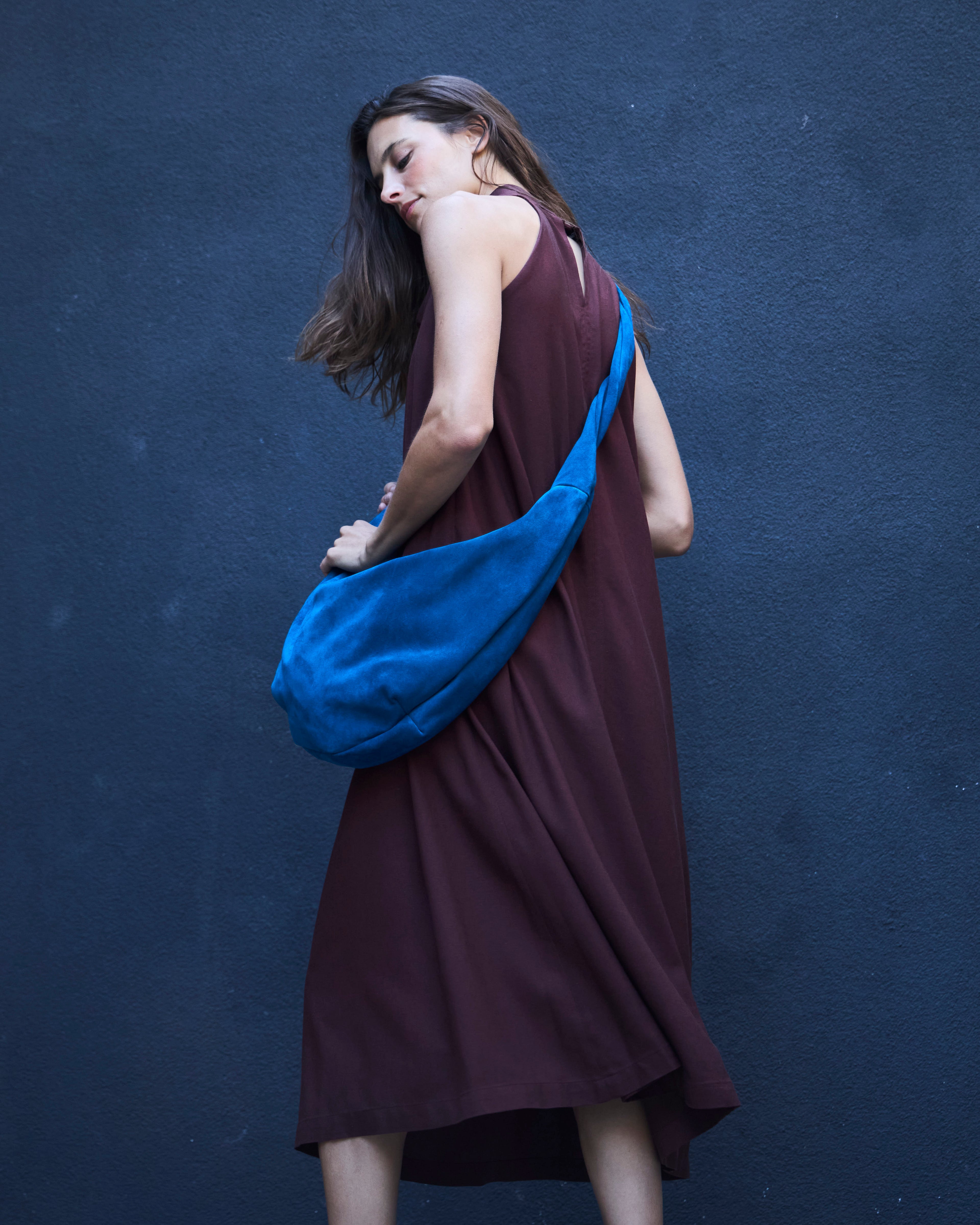 Cartera Cruzada Courbe 100% Reno Azul