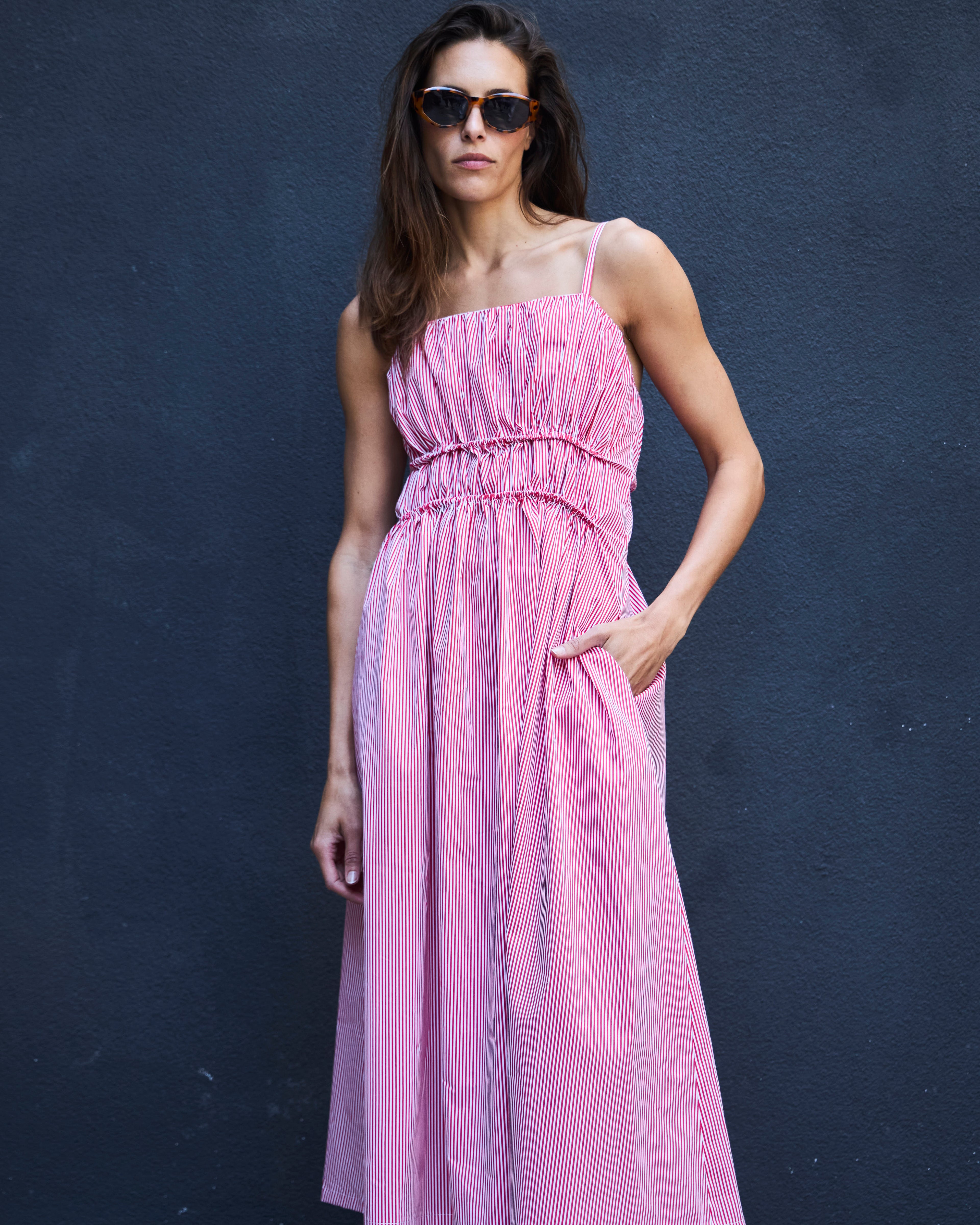 Vestido Rotterdam Listado Rojo