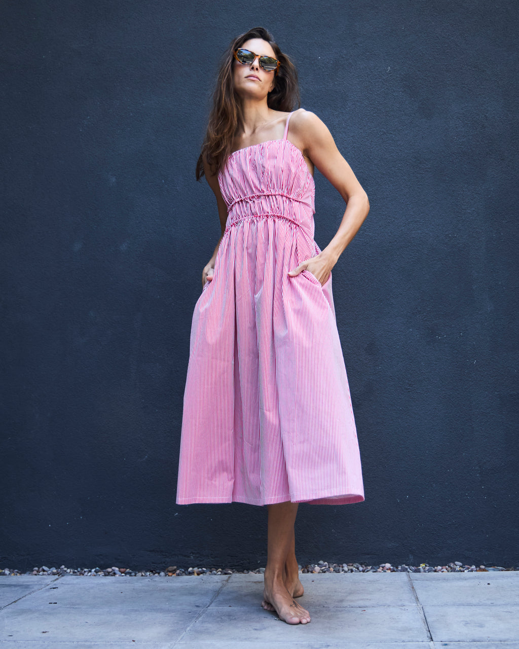 Vestido Rotterdam Listado Rojo