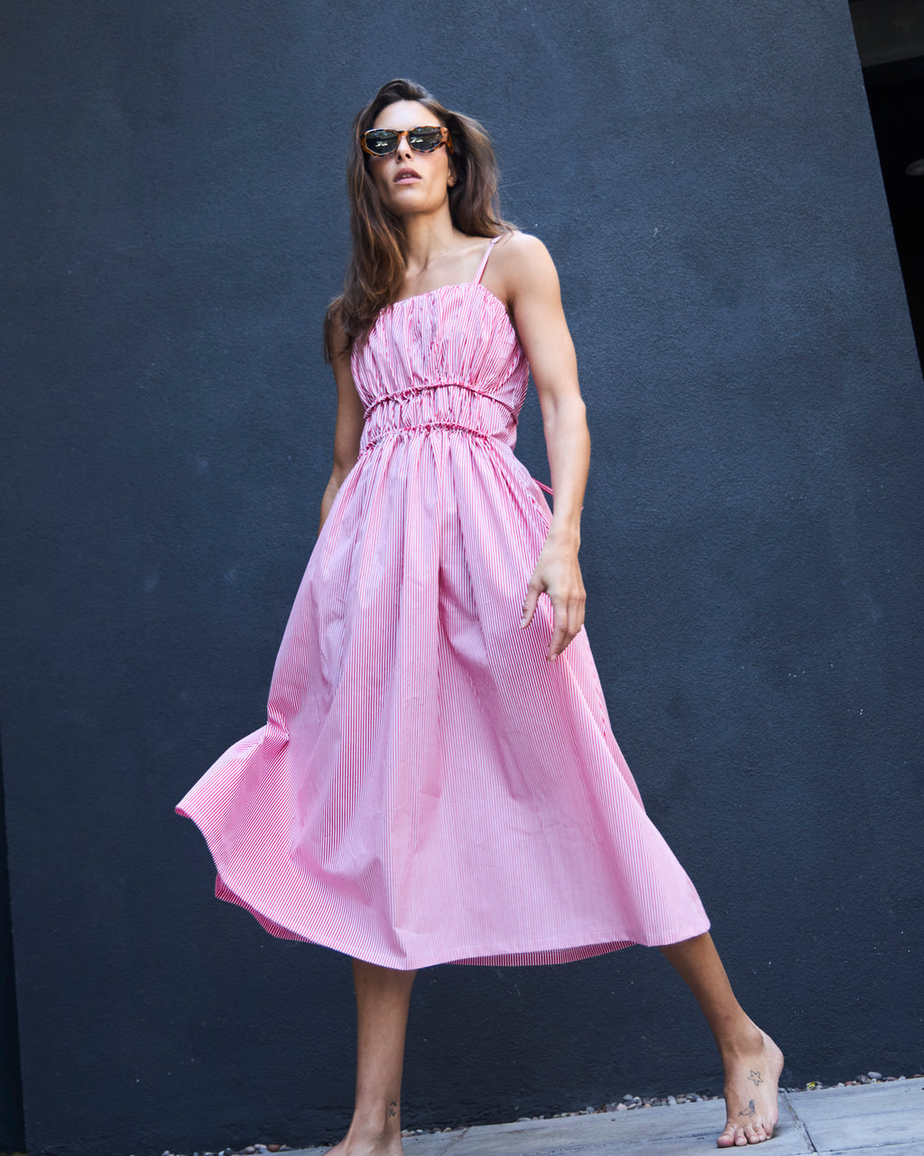 Vestido Rotterdam Listado Rojo