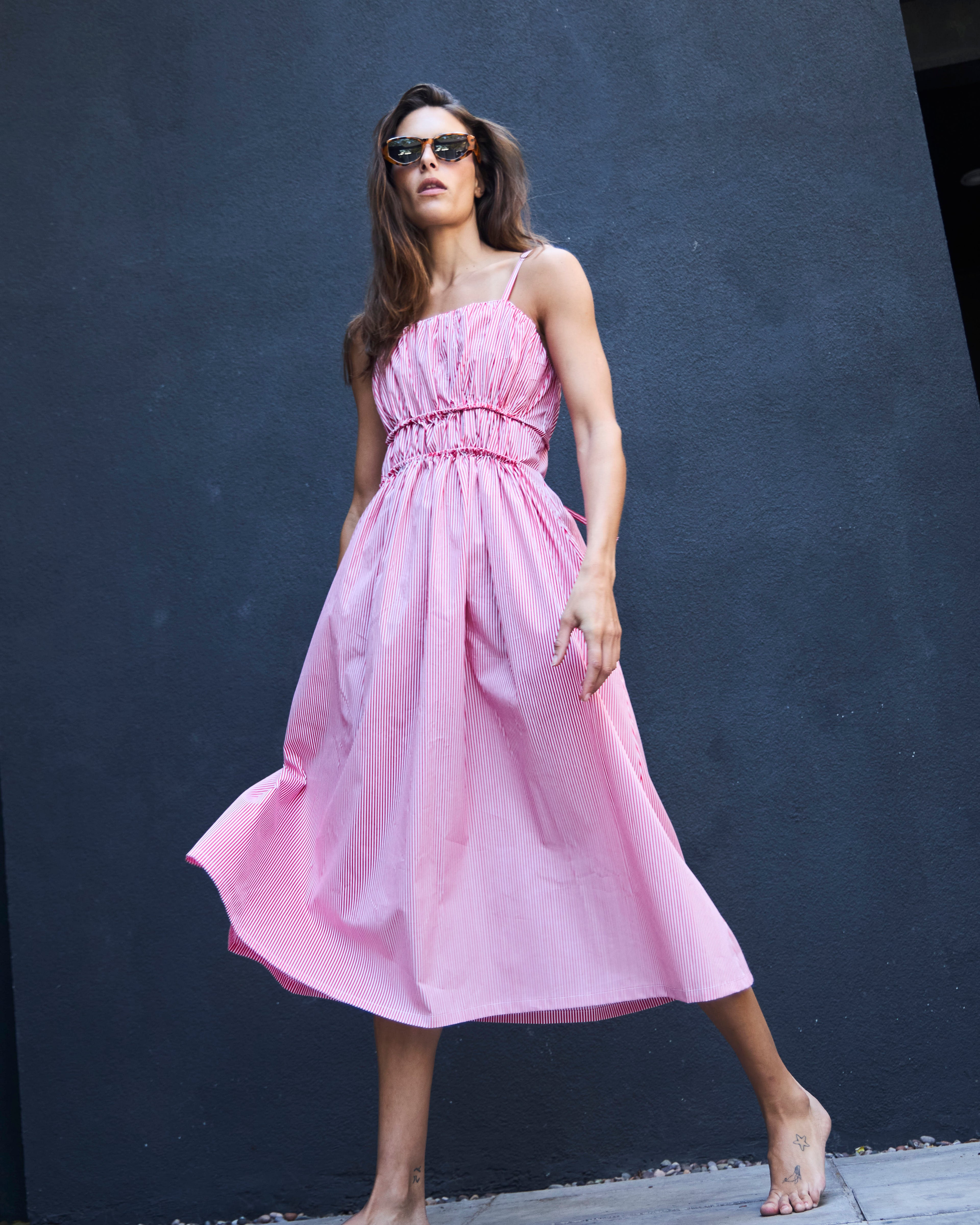 Vestido Rotterdam Listado Rojo