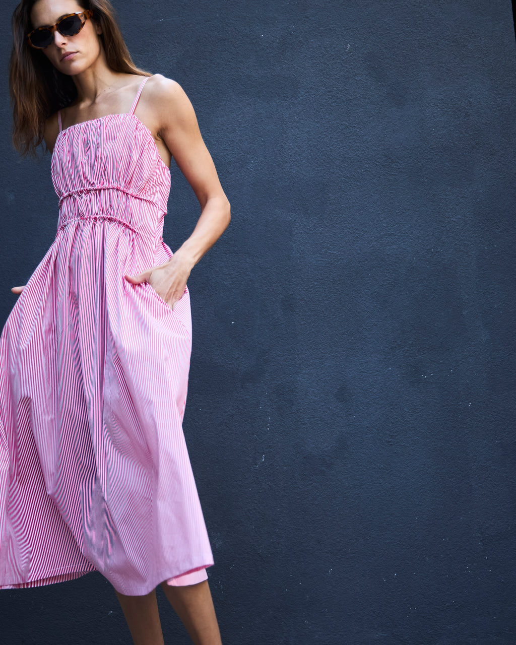 Vestido Rotterdam Listado Rojo