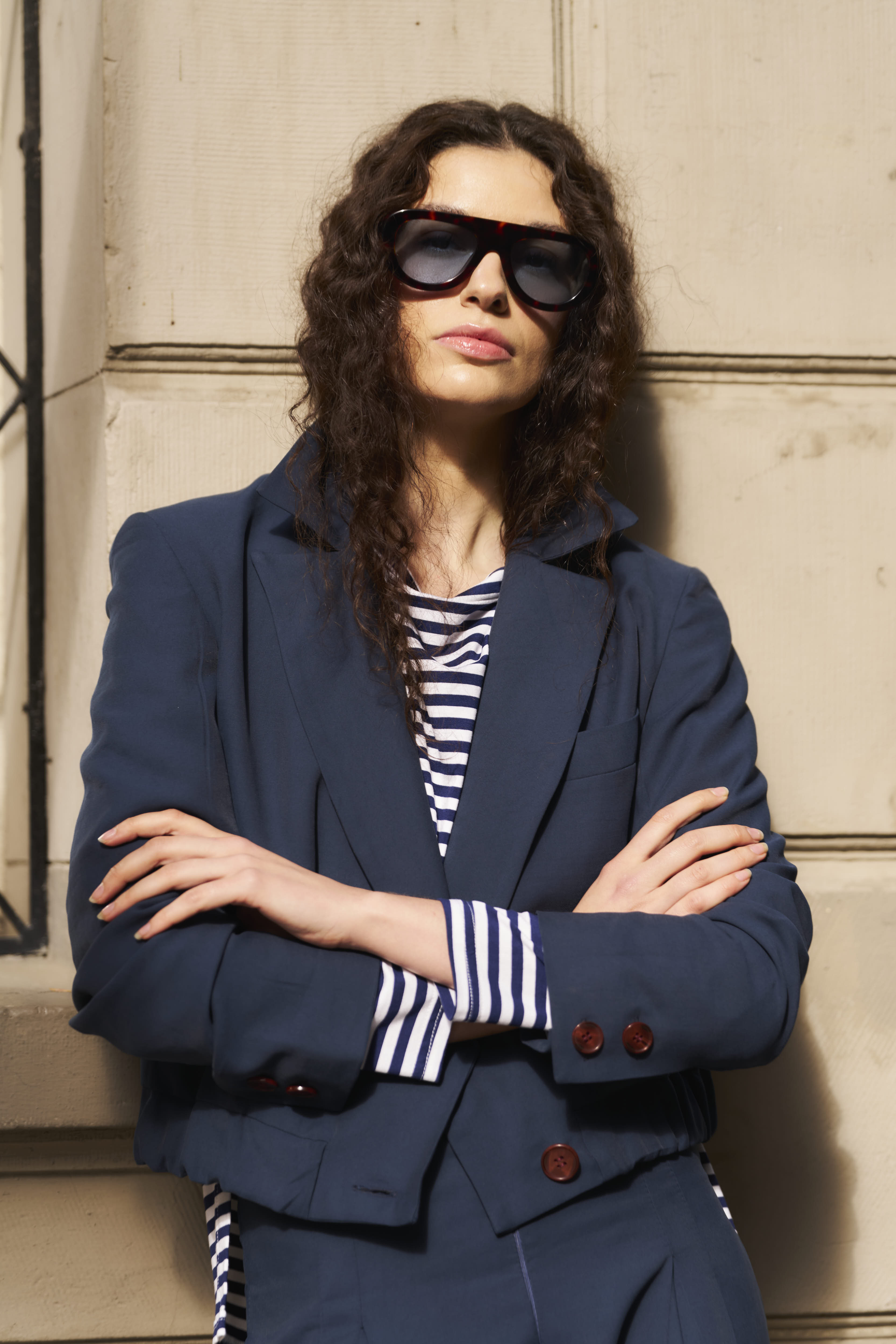 Blazer Bomber Maille Navy