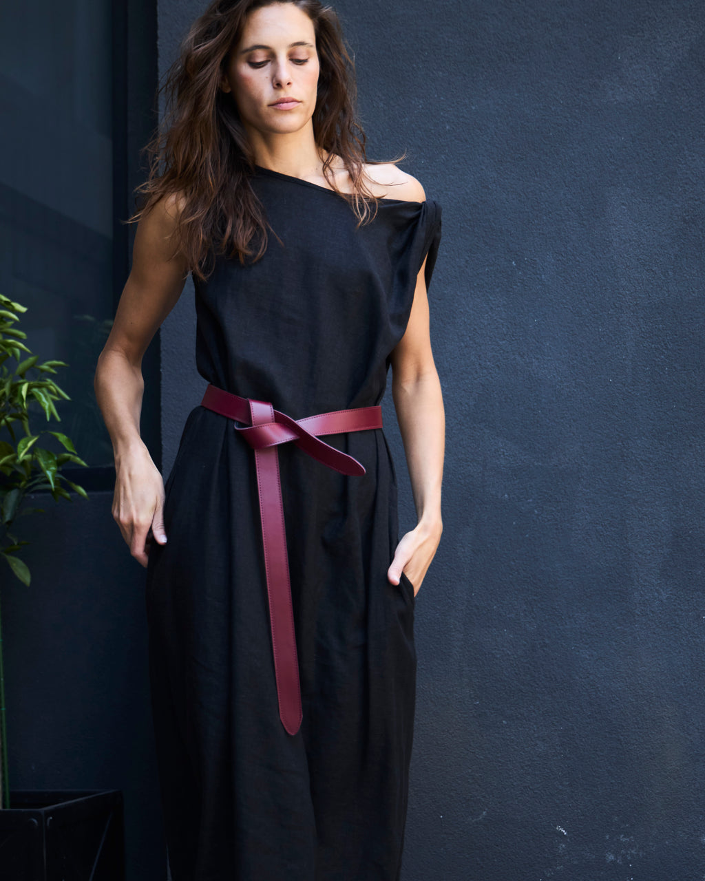 Cinturón Reversible Narcisse Burdeo-Camel 100% Cuero