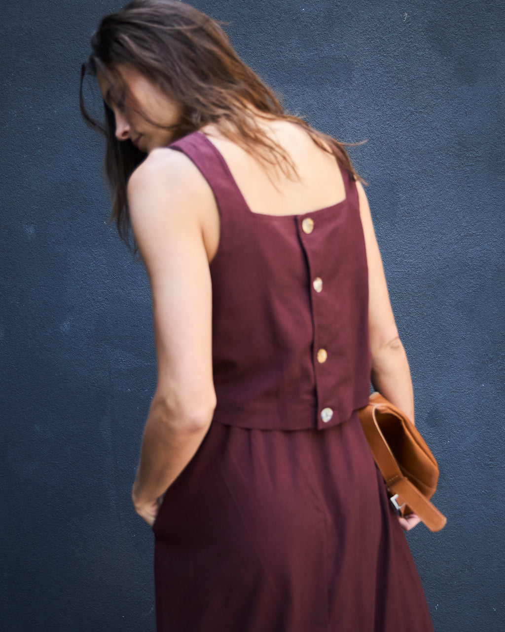 Vestido Chou Lino Carmenere