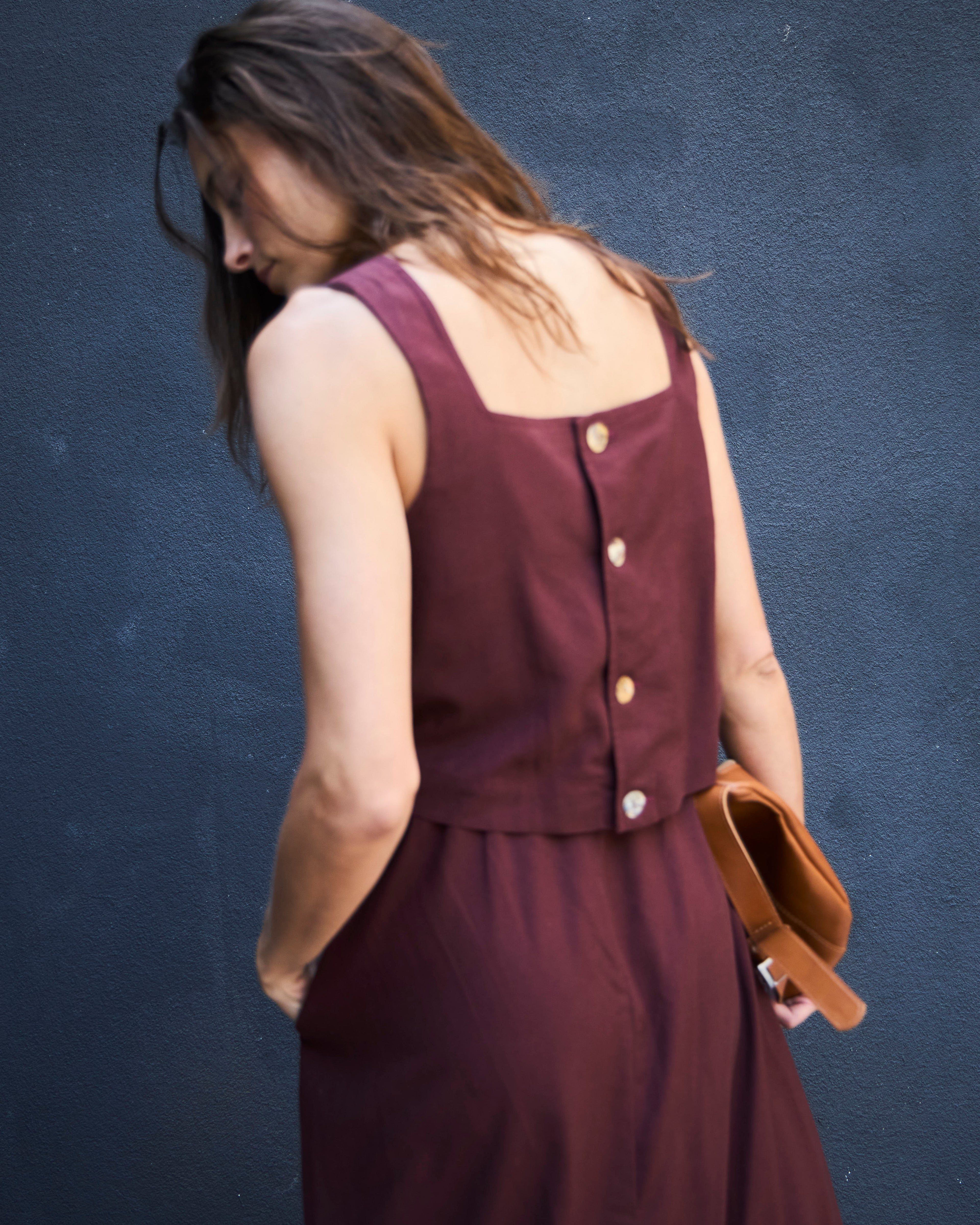 Vestido Chou Lino Carmenere