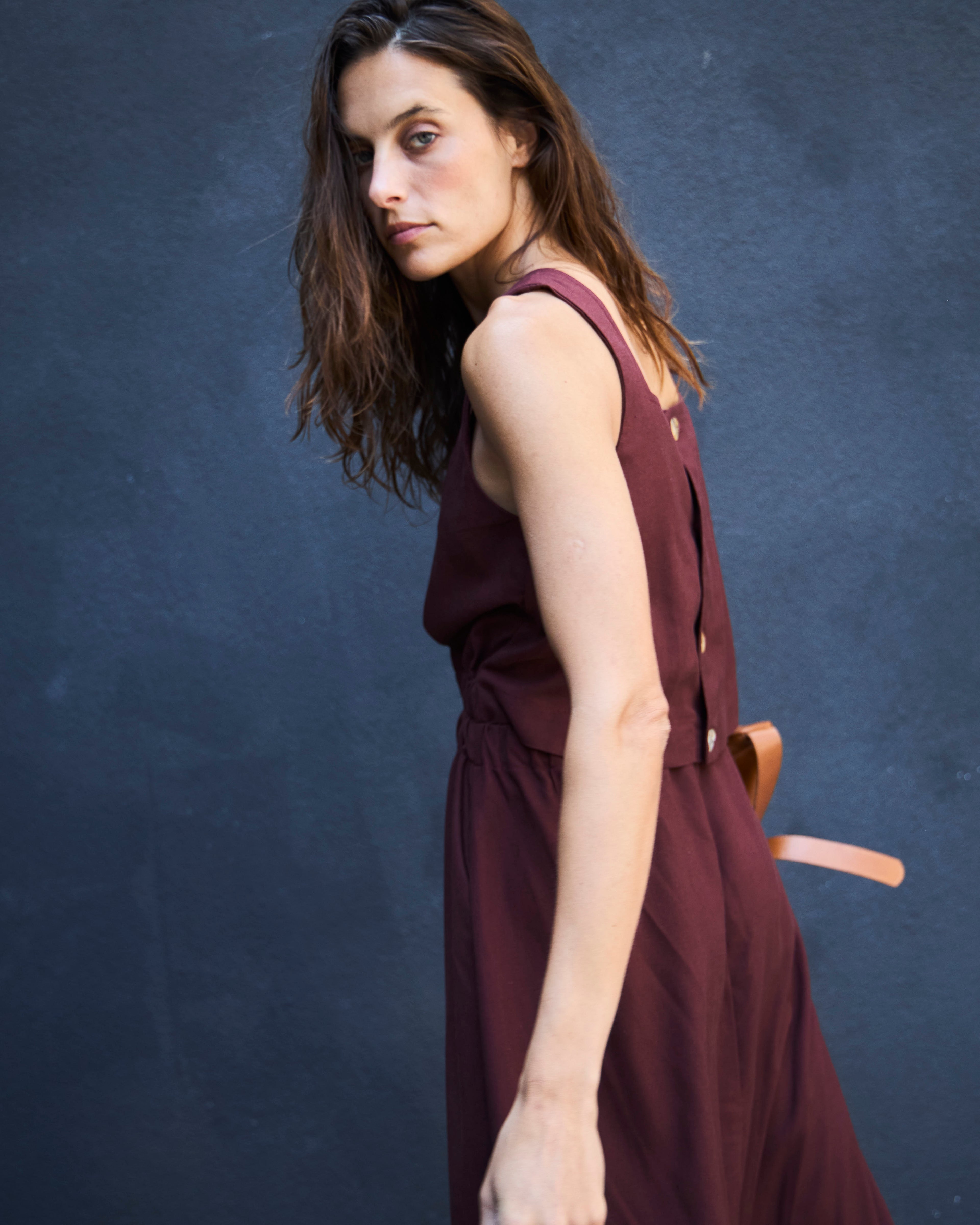 Vestido Chou Lino Carmenere