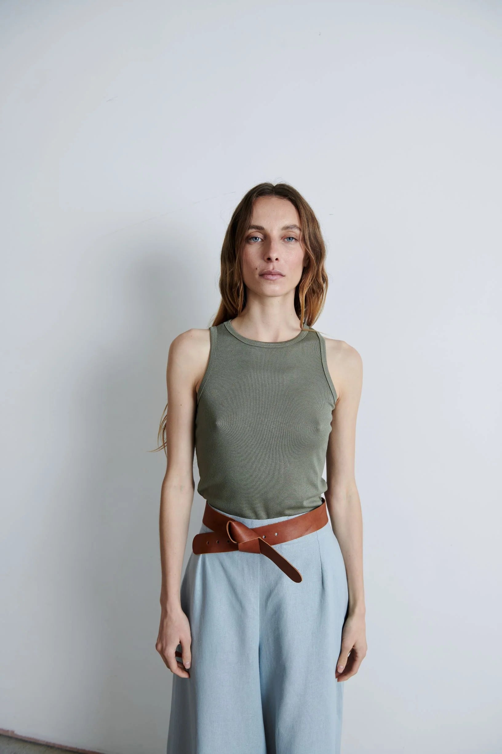 Cinturón Palmarosa Camel 100% Cuero