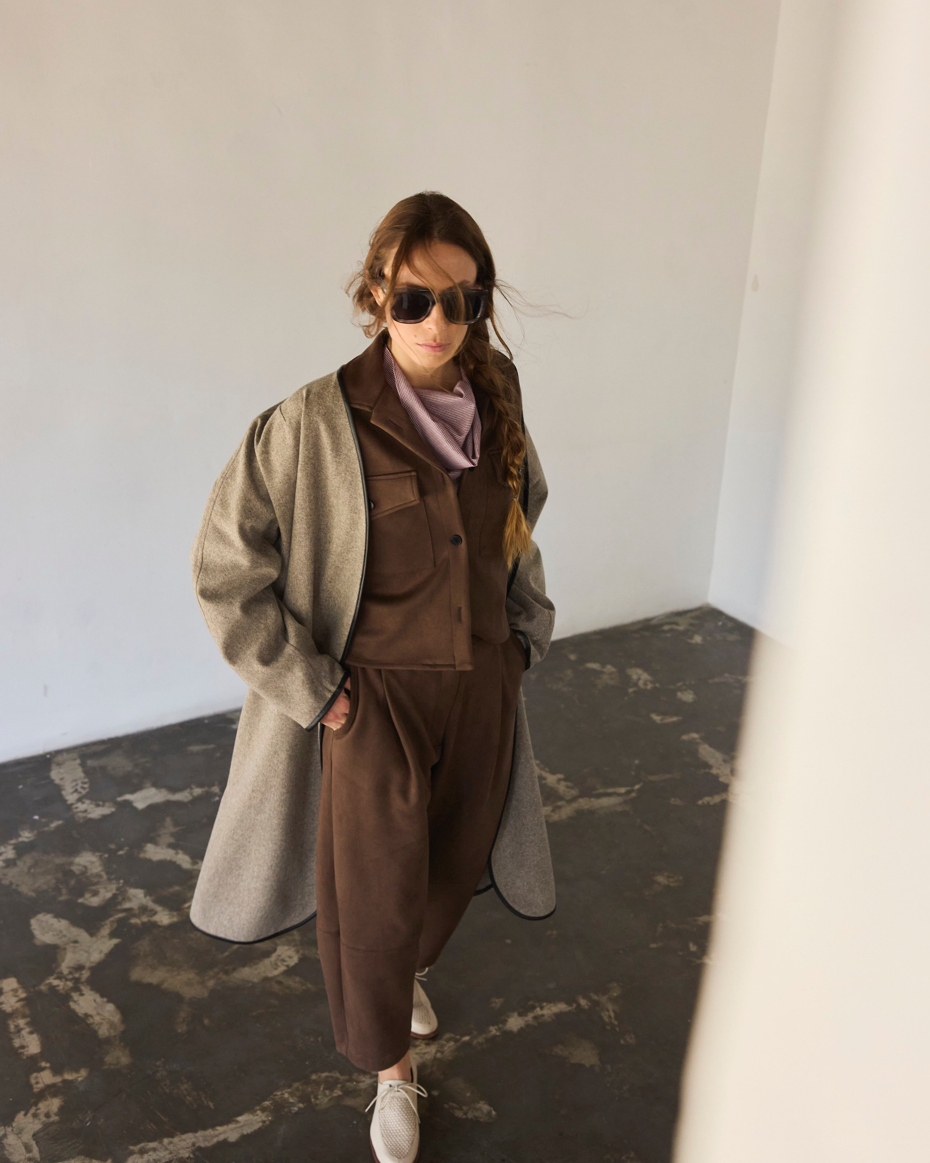 Pantalón Rondes Gamuzado Café