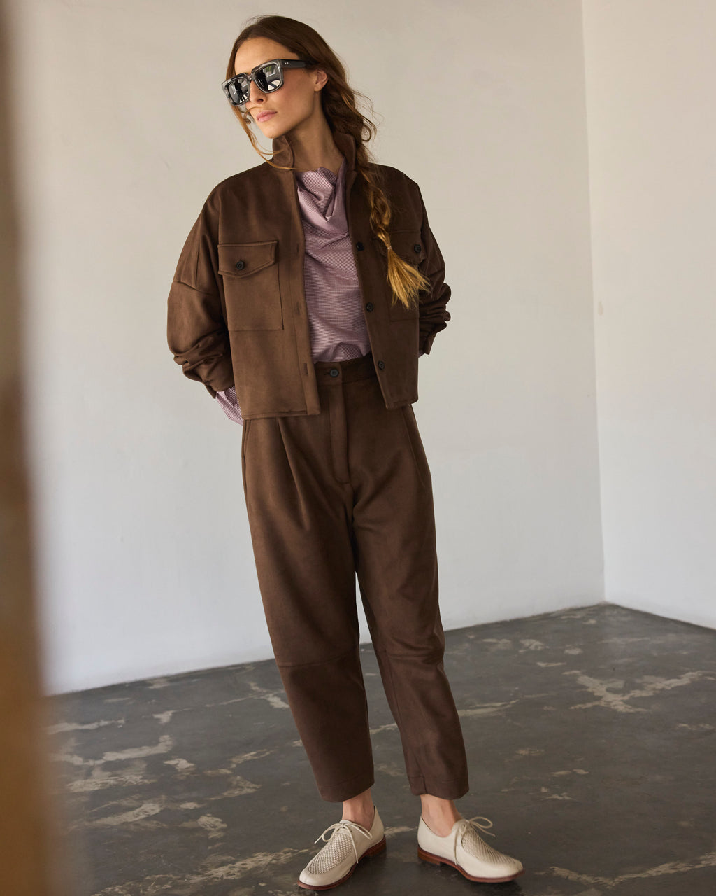 Pantalón Rondes Gamuzado Café