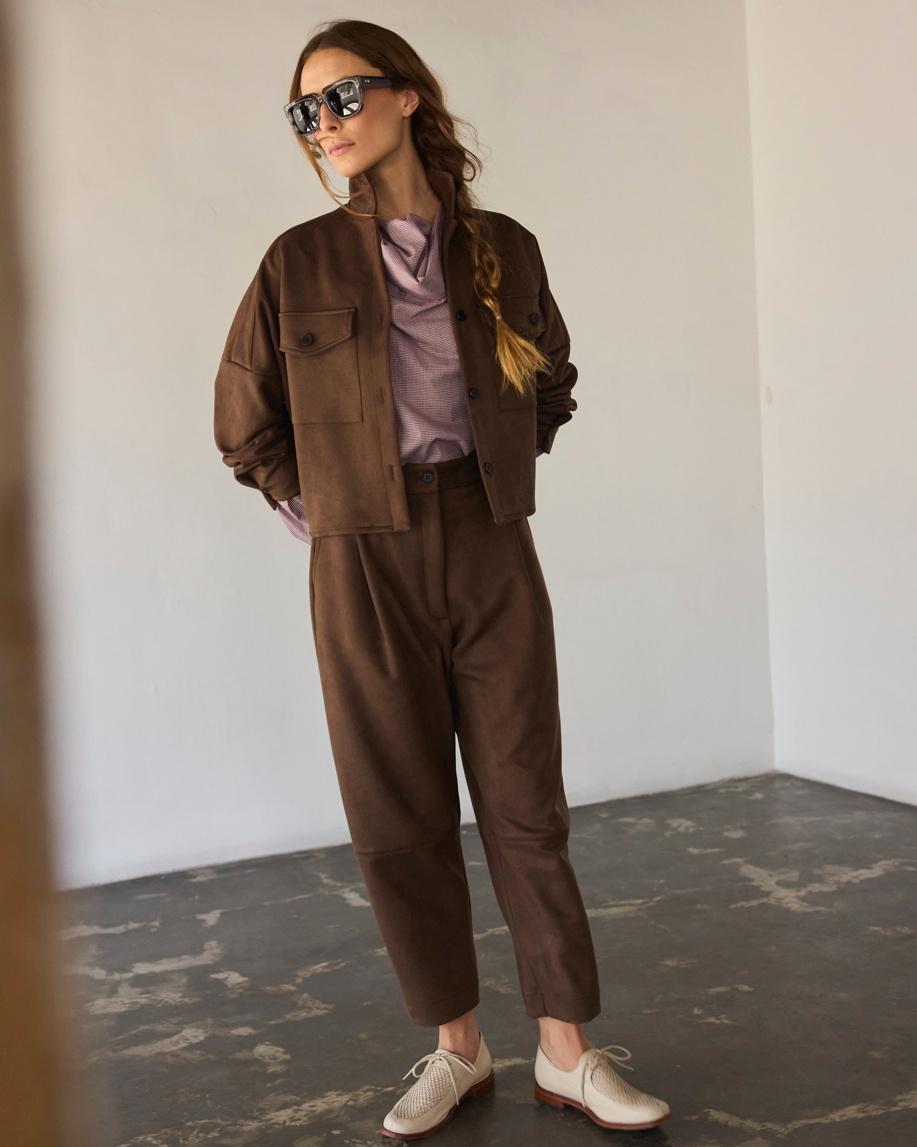 Pantalón Rondes Gamuzado Café