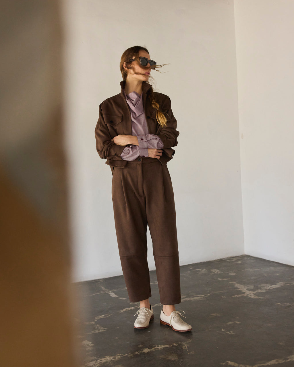 Pantalón Rondes Gamuzado Café