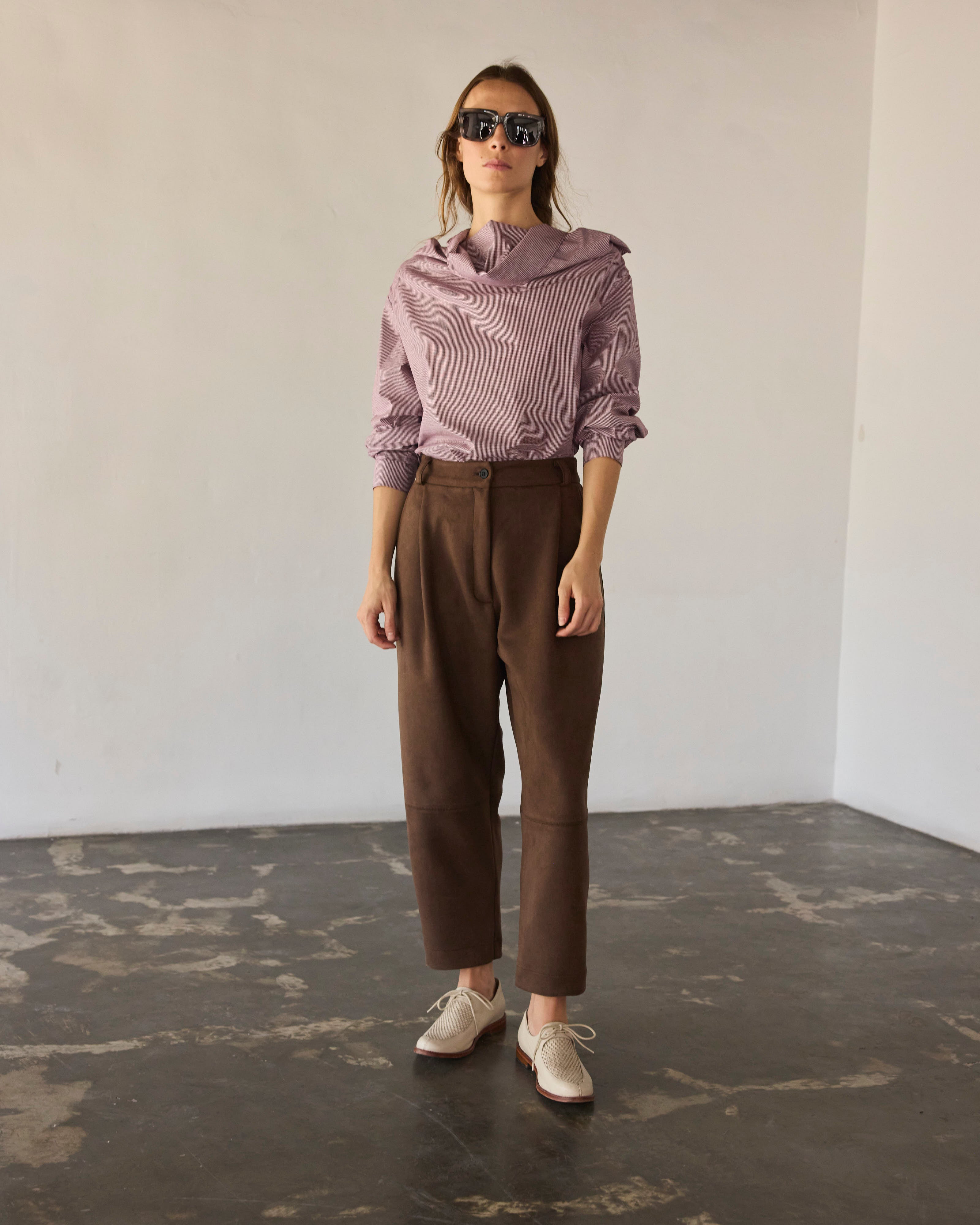 Pantalón Rondes Gamuzado Café