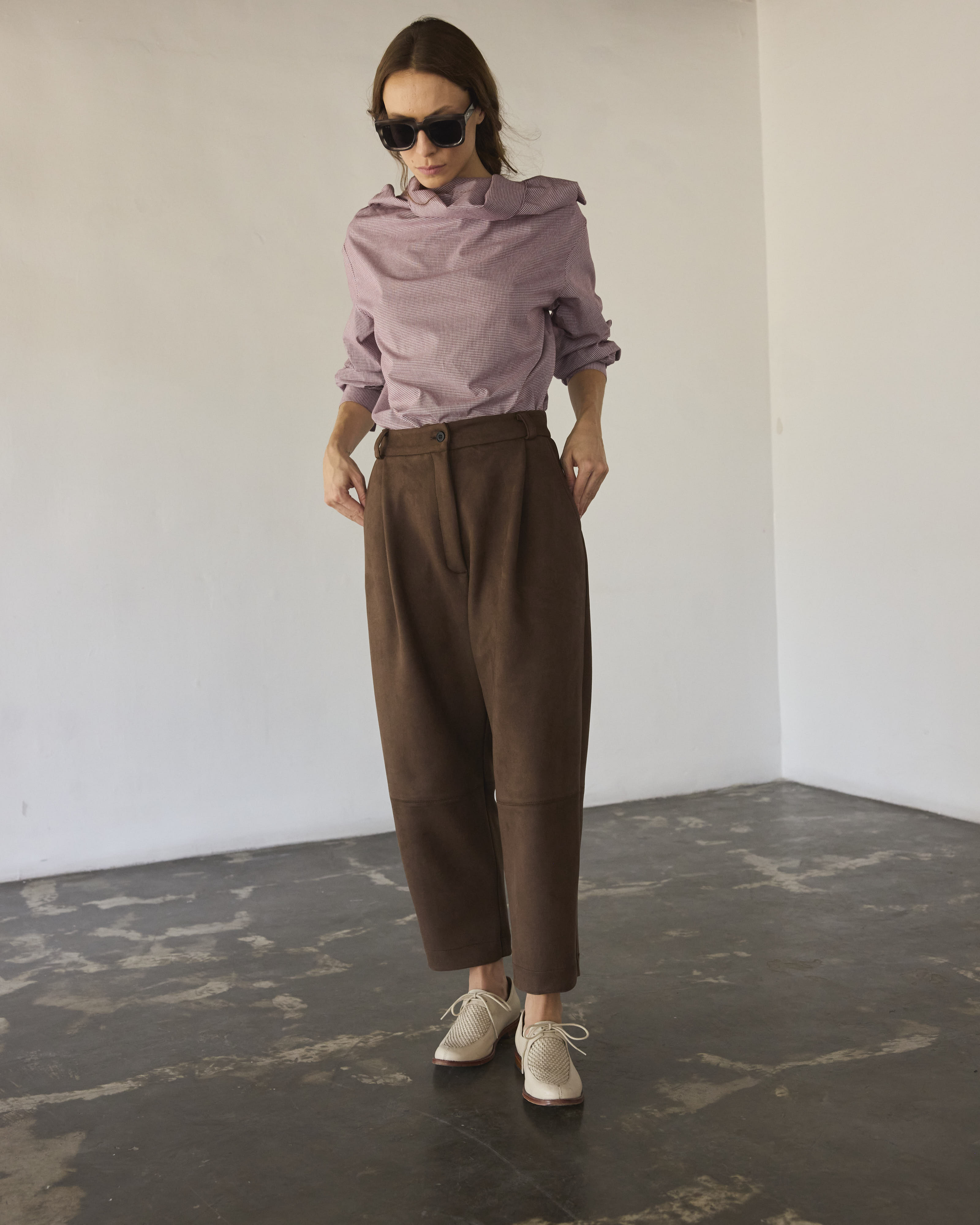 Pantalón Rondes Gamuzado Café