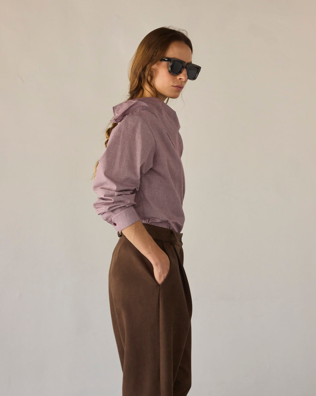 Pantalón Rondes Gamuzado Café