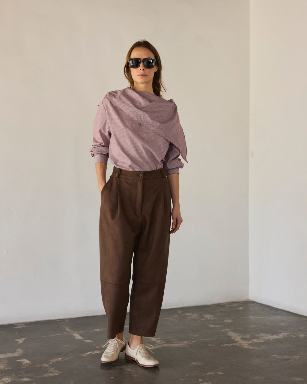 Pantalón Rondes Gamuzado Café