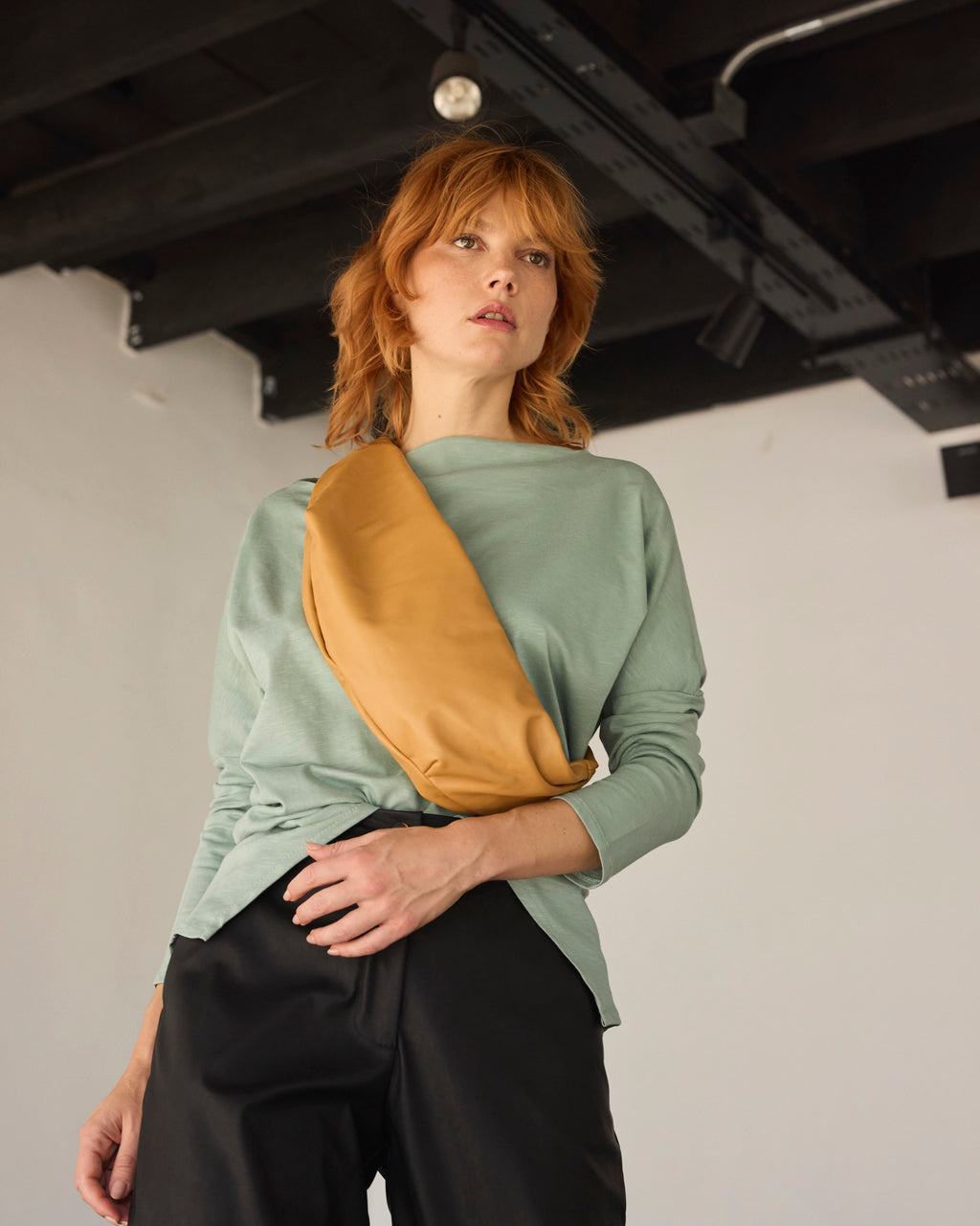 Banano Cinturón Bourdon 100% Cuero Vainilla